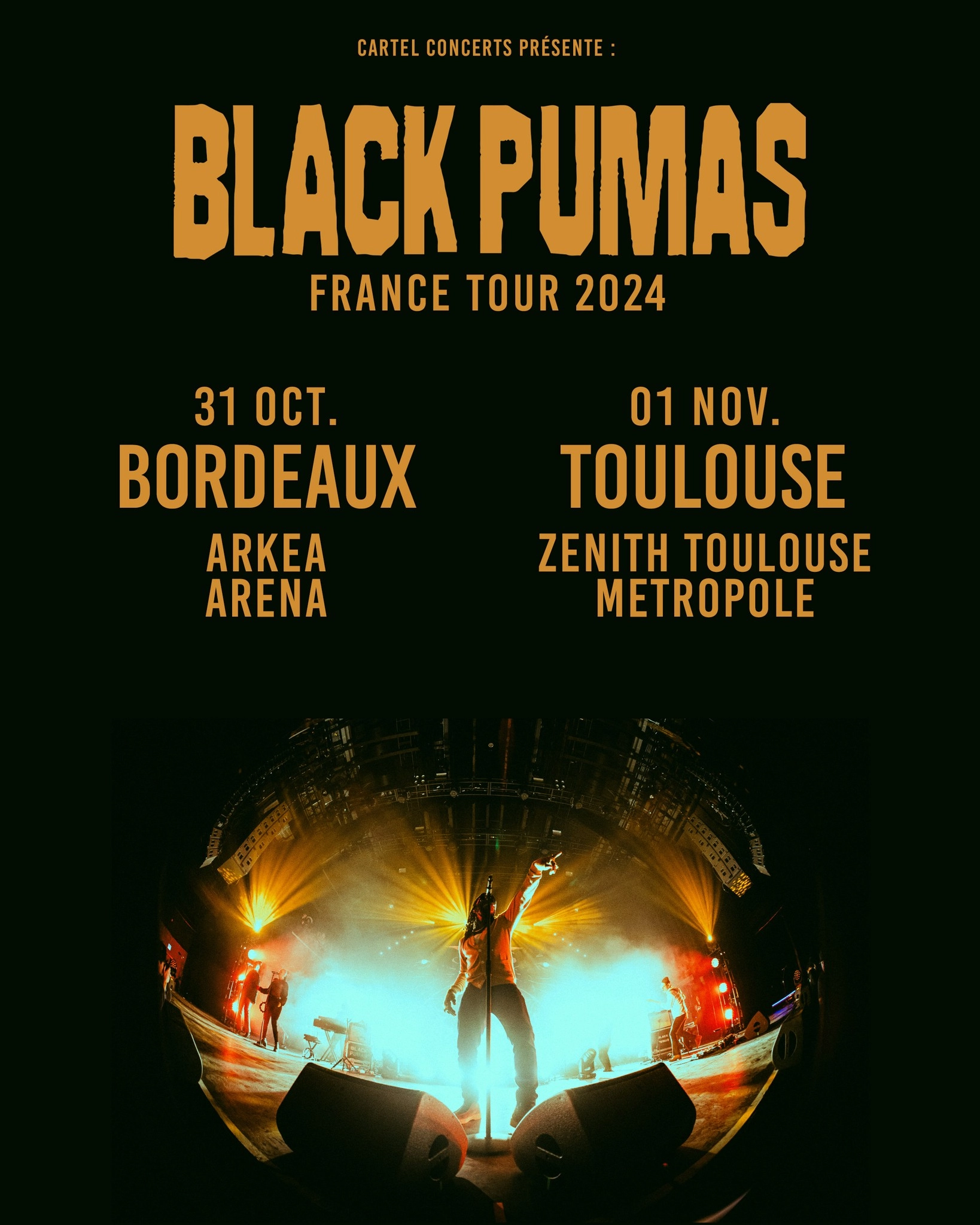 Billets Black Pumas (Arkea Arena - Bordeaux)