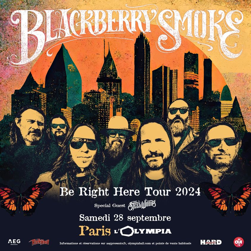 Billets Blackberry Smoke - Be Right Here Tour (Olympia - Paris)