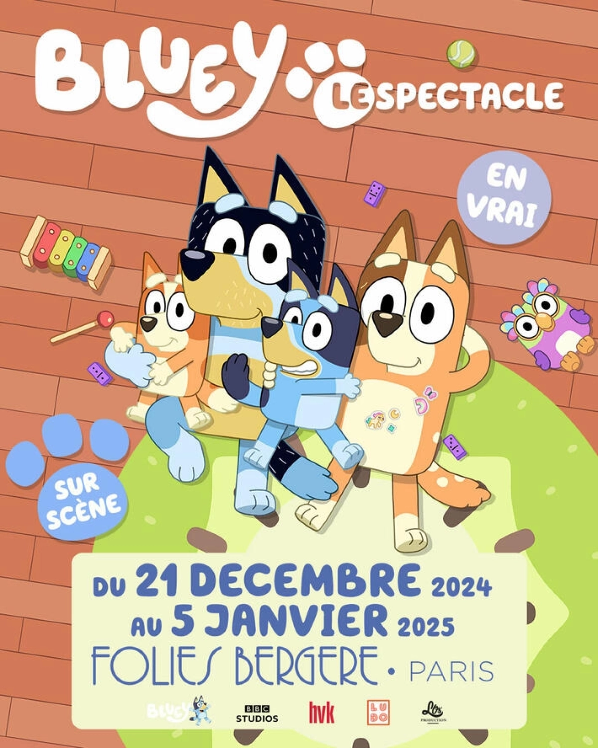 Bluey le spectacle at Folies Bergere Tickets