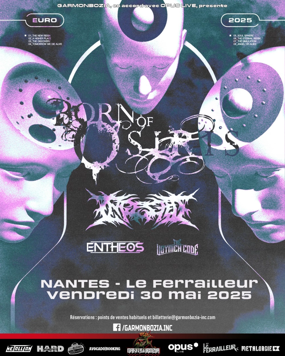 Born Of Osiris - Ingested - Entheos - The Voynich Code at Le Ferrailleur Tickets