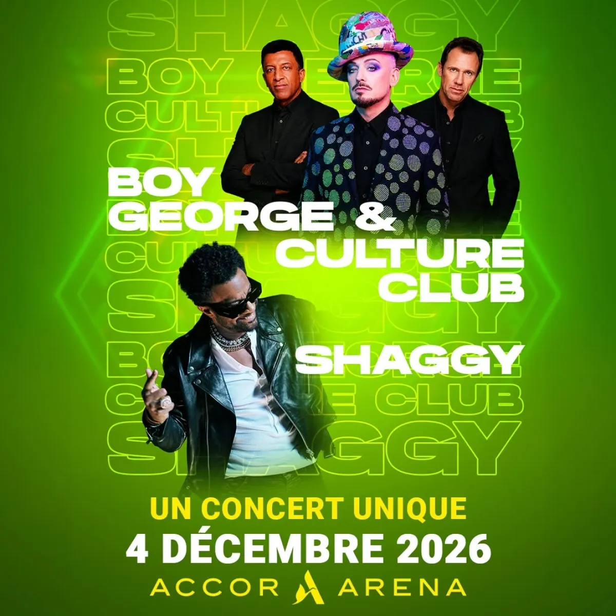 Billets Boy George - Culture Club - Shaggy (Accor Arena - Paris)