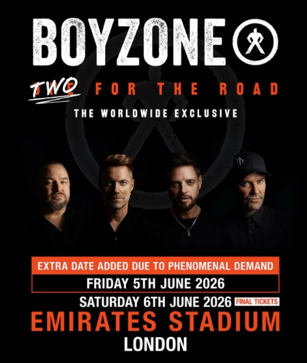 Billets Boyzone (Emirates Stadium - Londres)