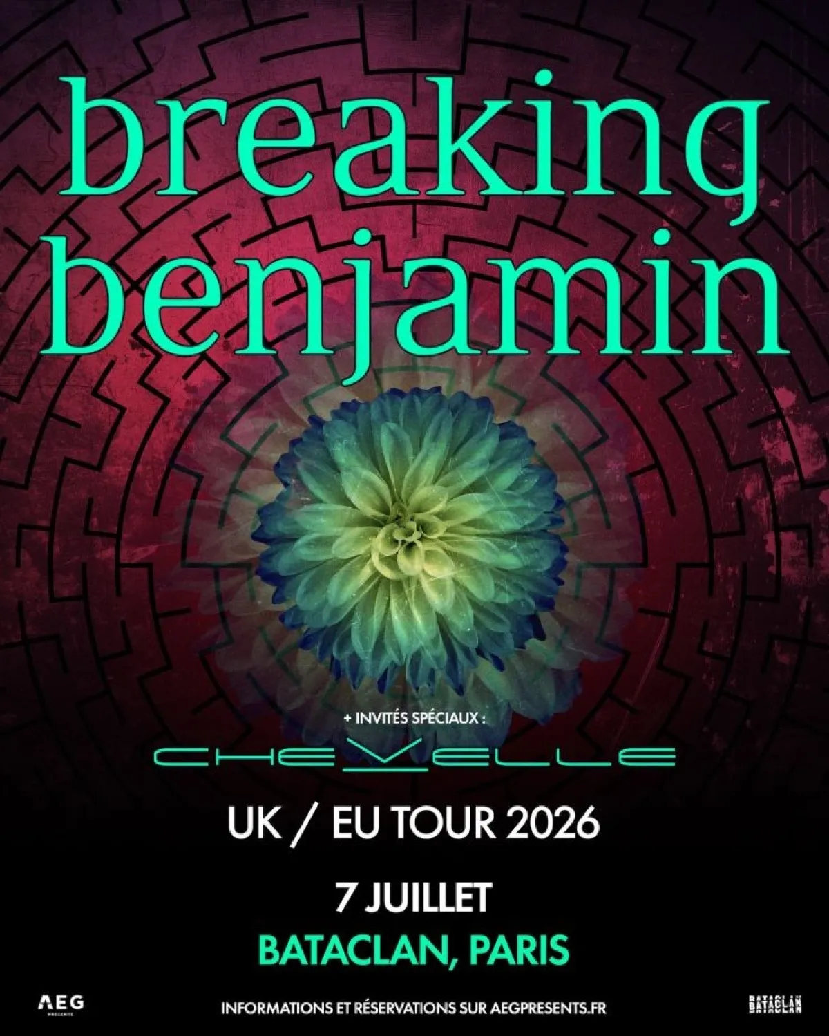 Breaking Benjamin al Bataclan Tickets