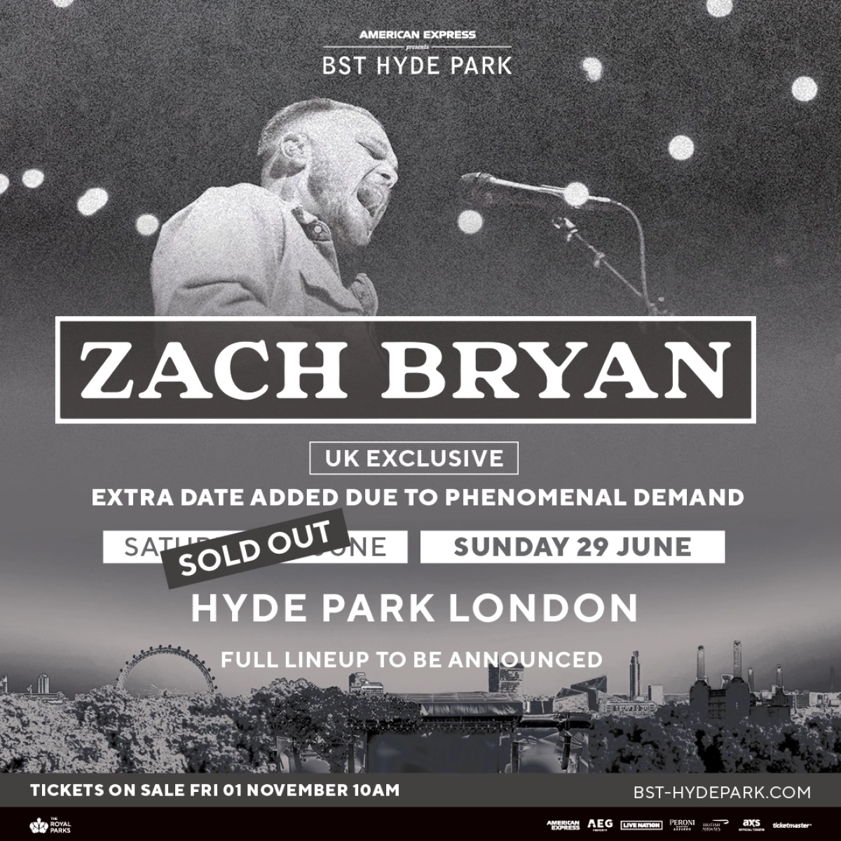 British Summer Time Hyde Park - Zach Bryan at Hyde Park Tickets