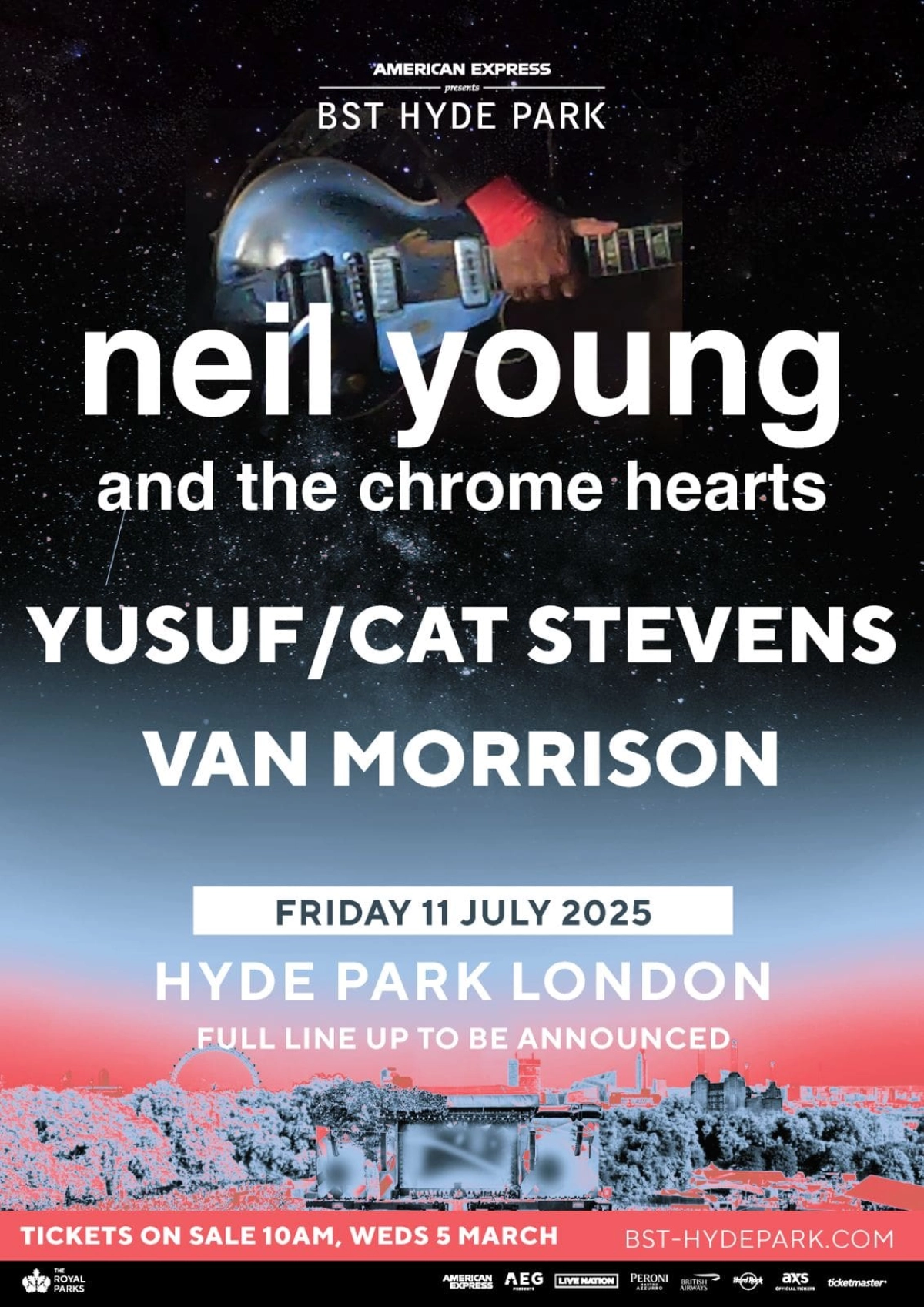 British Summer Time Hyde Park - Neil Young and The Chrome Hearts at Hyde Park Tickets