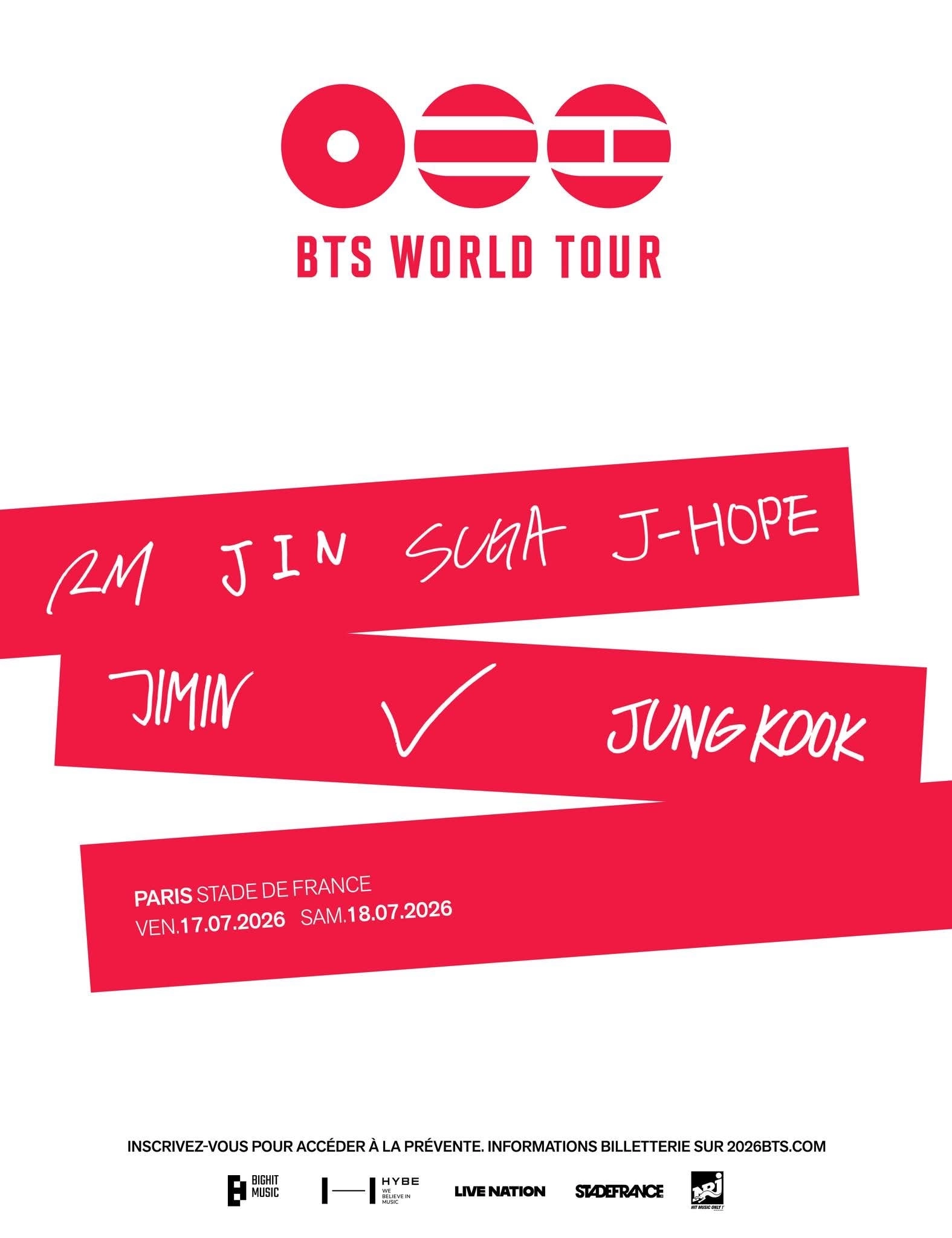BTS en Stade de France Tickets