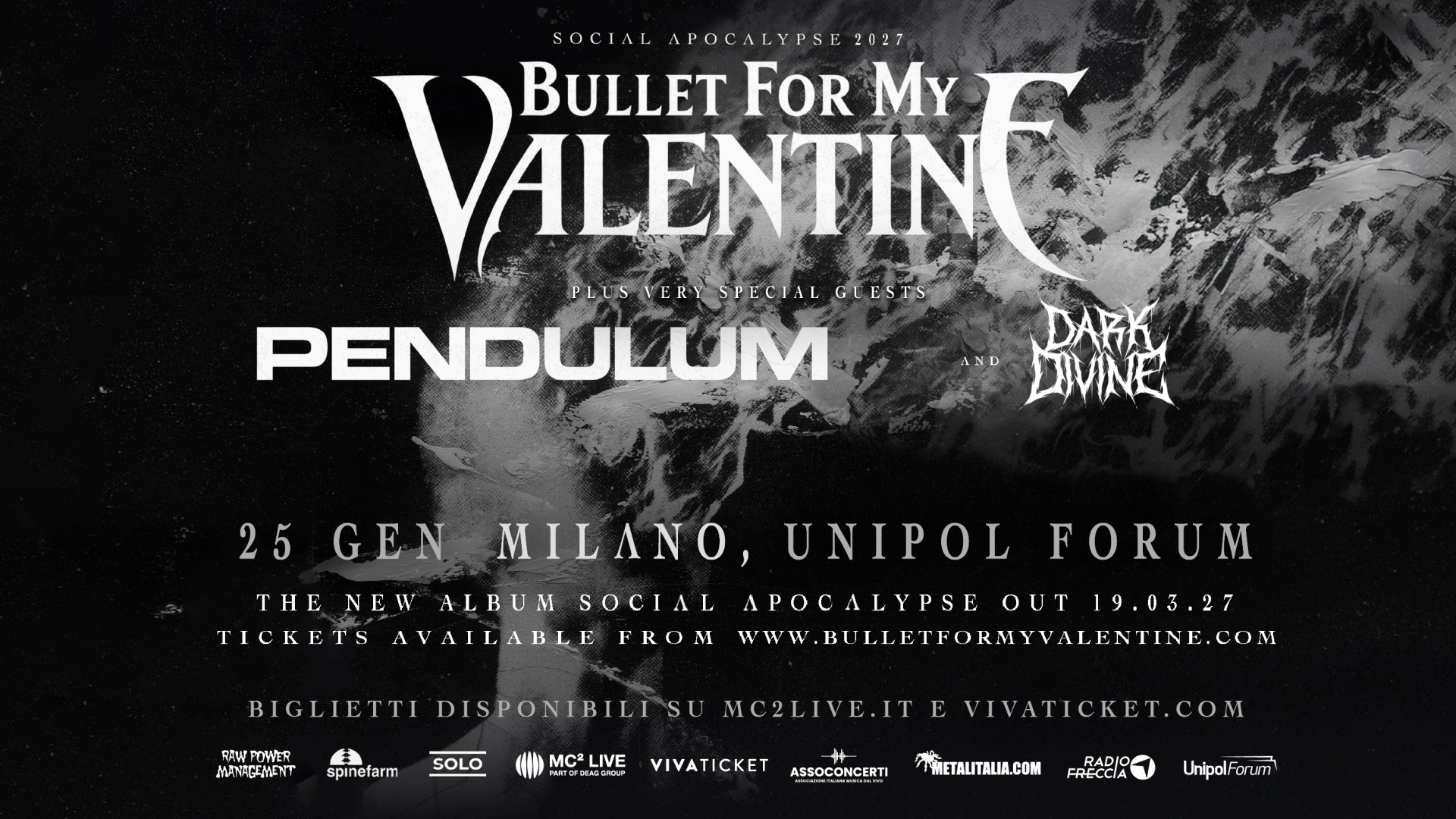 Billets Bullet for My Valentine (Forum Milano - Milan)