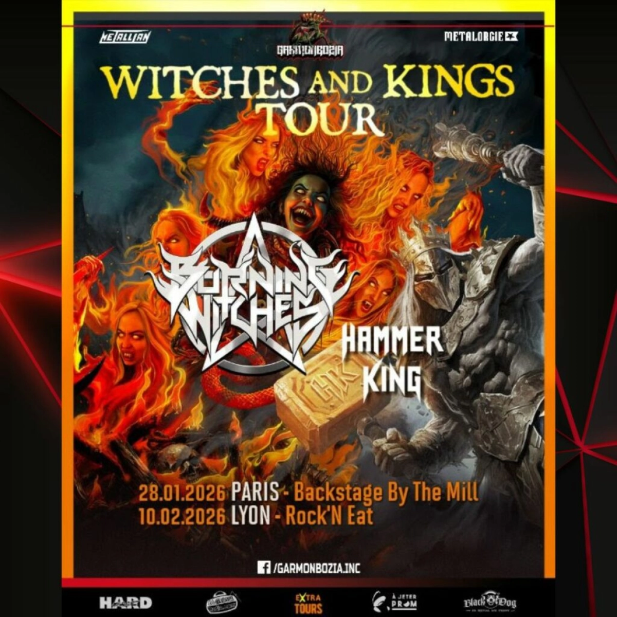 Billets Burning Witches - Hammer King (Rock N Eat - Lyon)