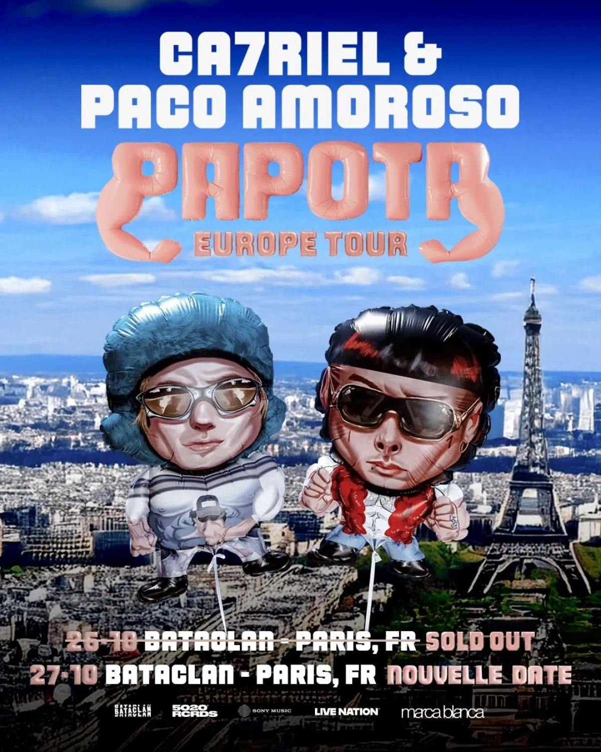 Billets Ca7riel Paco Amoroso (Bataclan - Paris)