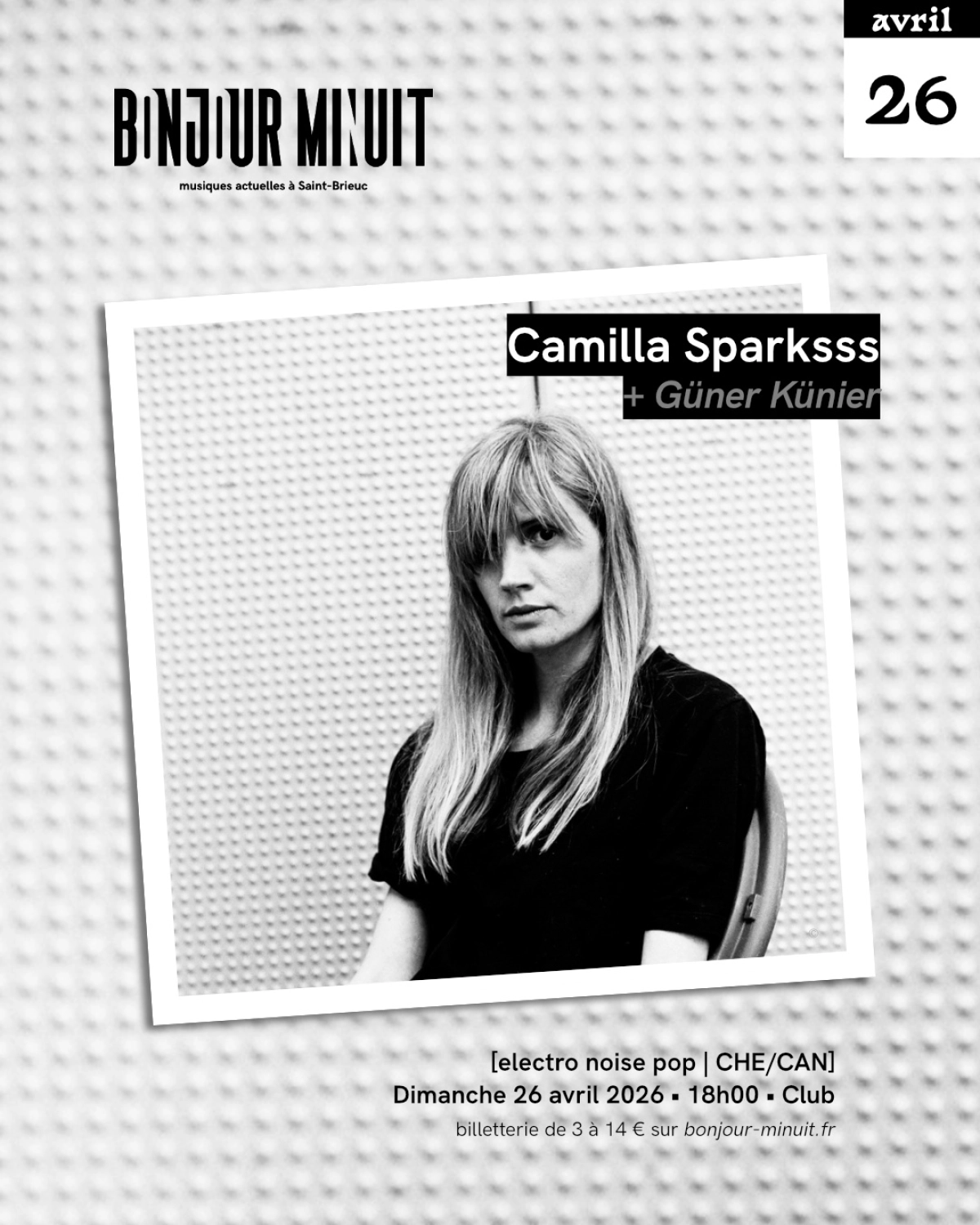 Camilla Sparksss al Bonjour Minuit Tickets