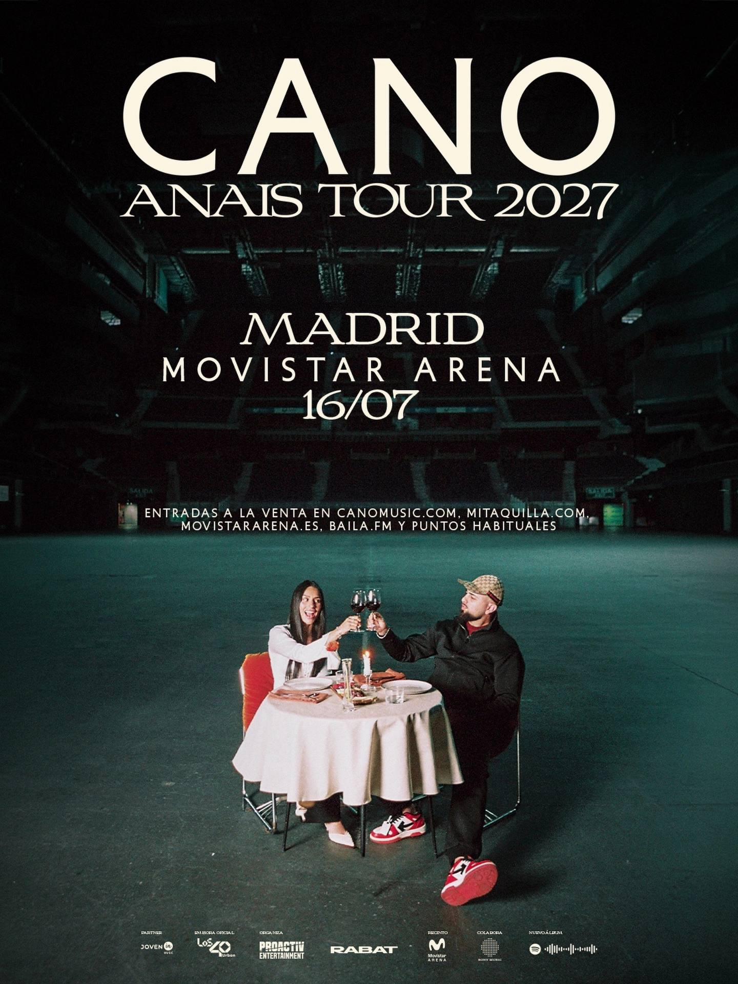 Cano en Movistar Arena Madrid Tickets