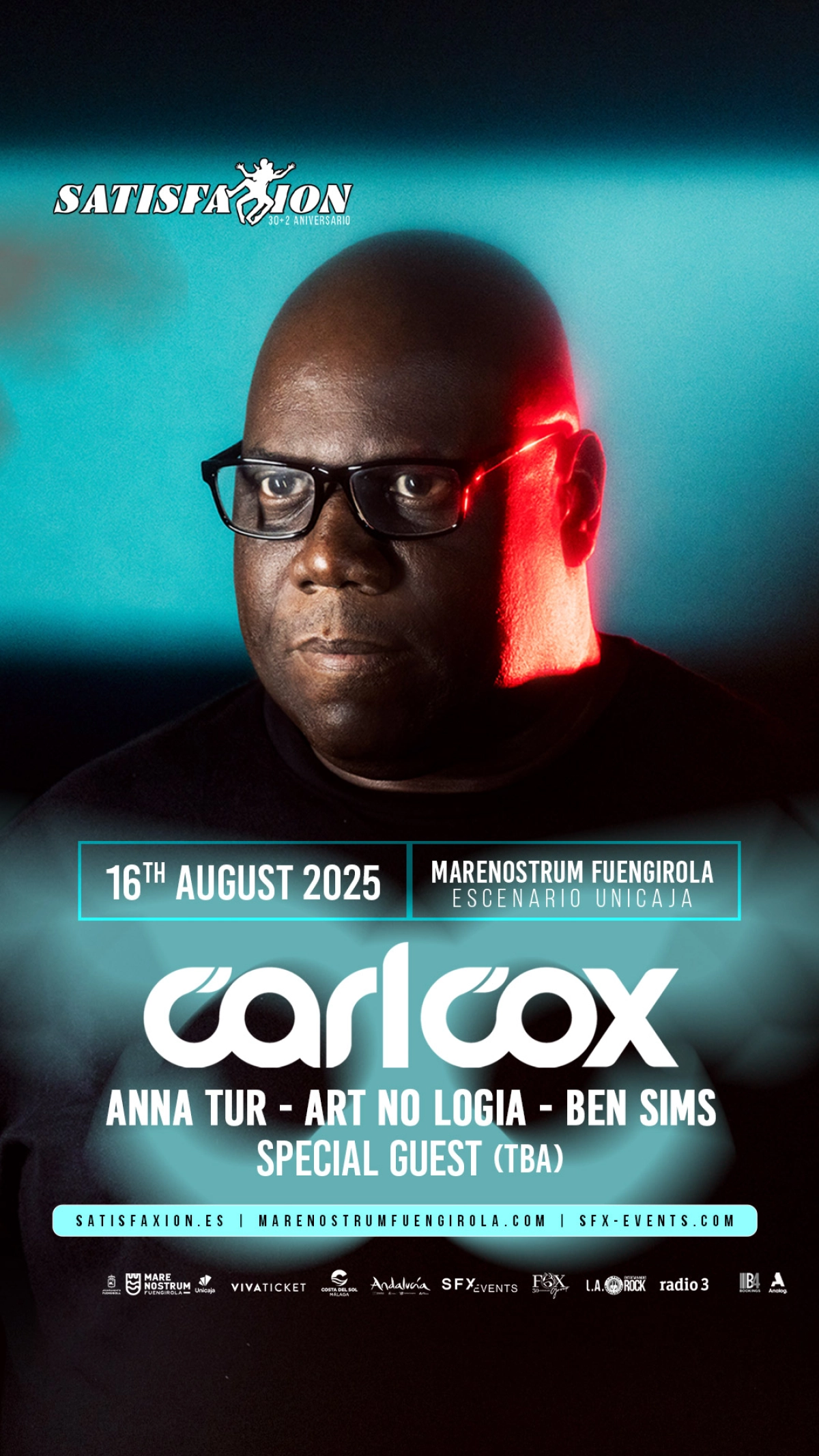 Billets Carl Cox (Marenostrum Castle Park - Malaga)