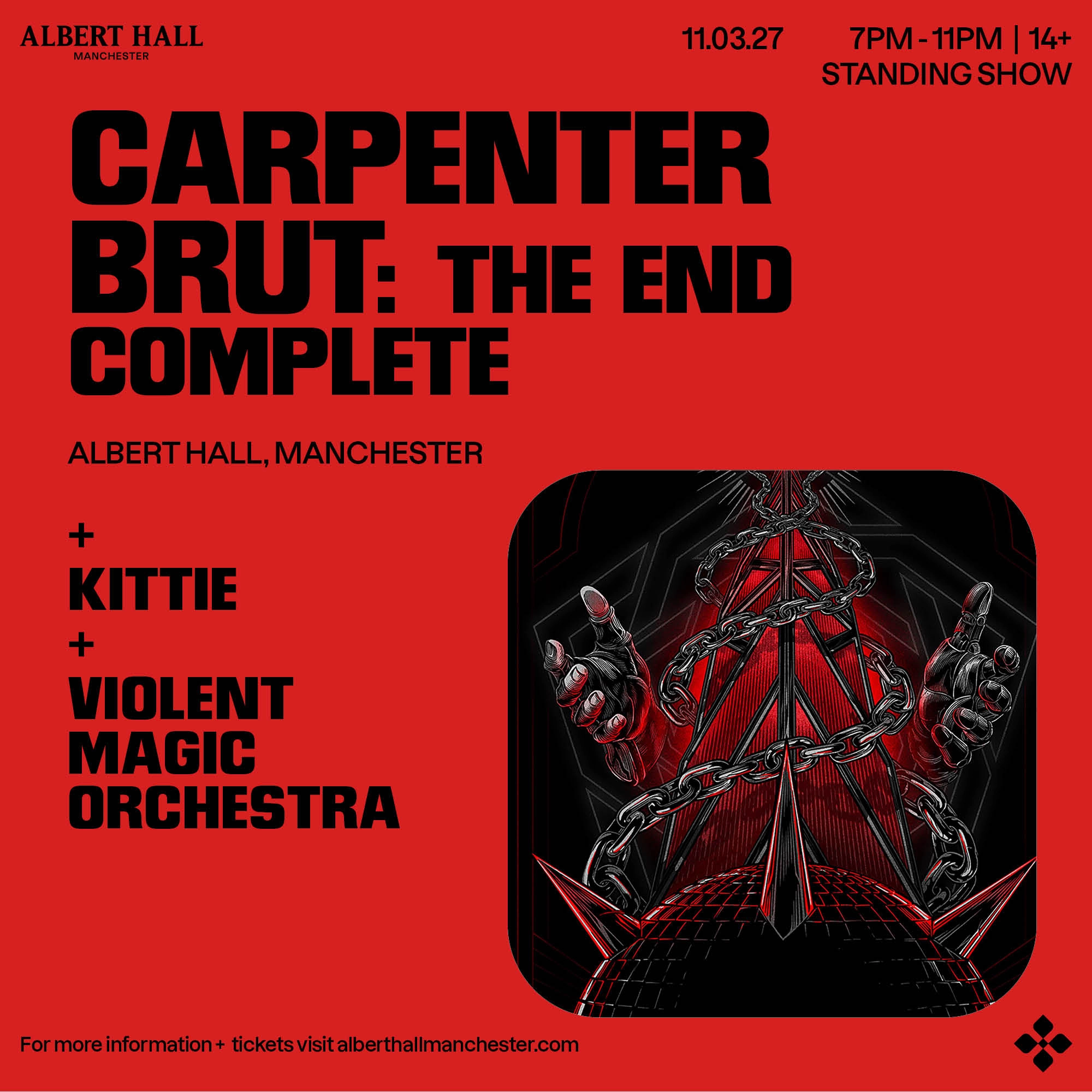Billets Carpenter Brut (Albert Hall Manchester - Manchester)