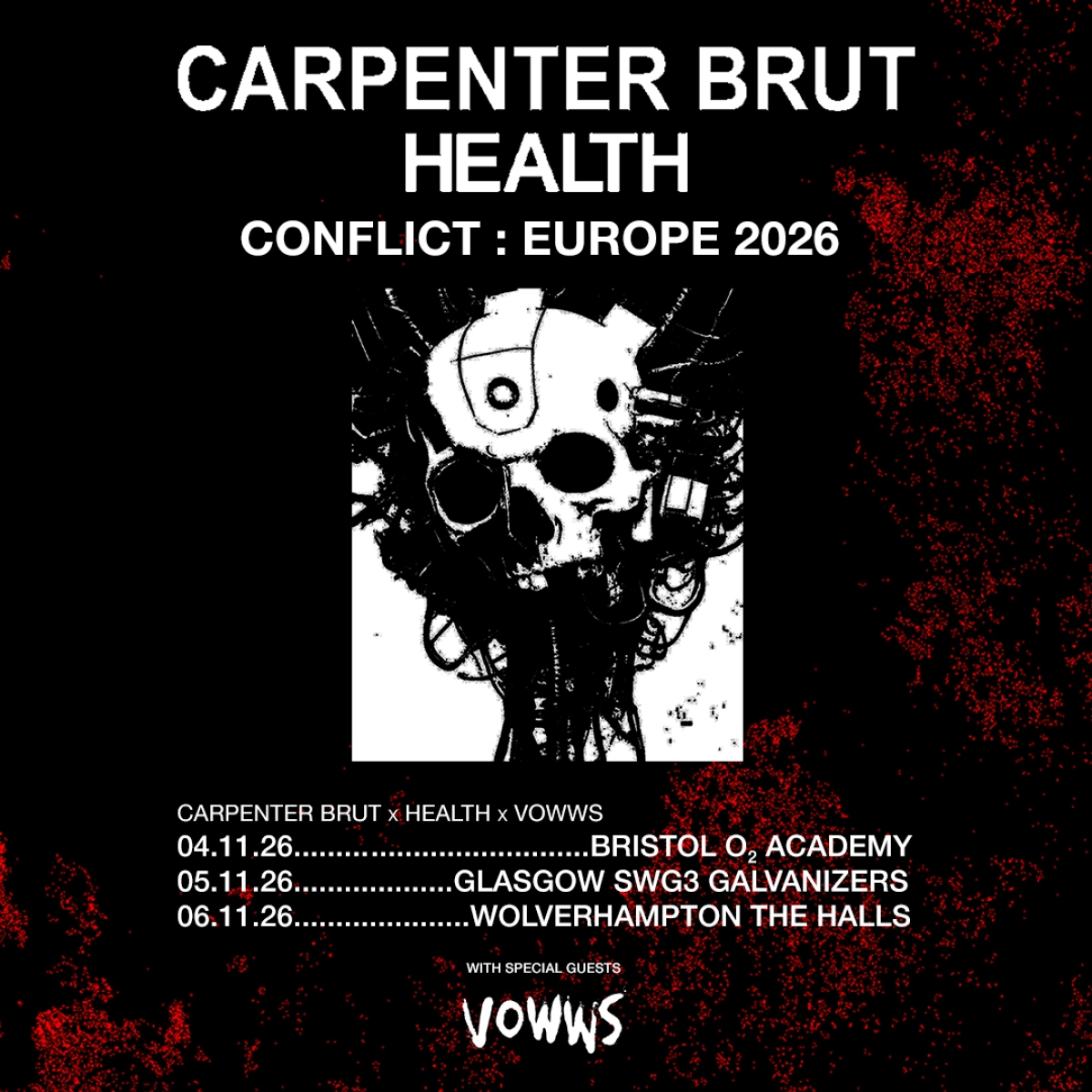 Carpenter Brut - Health at O2 Academy Bristol Tickets