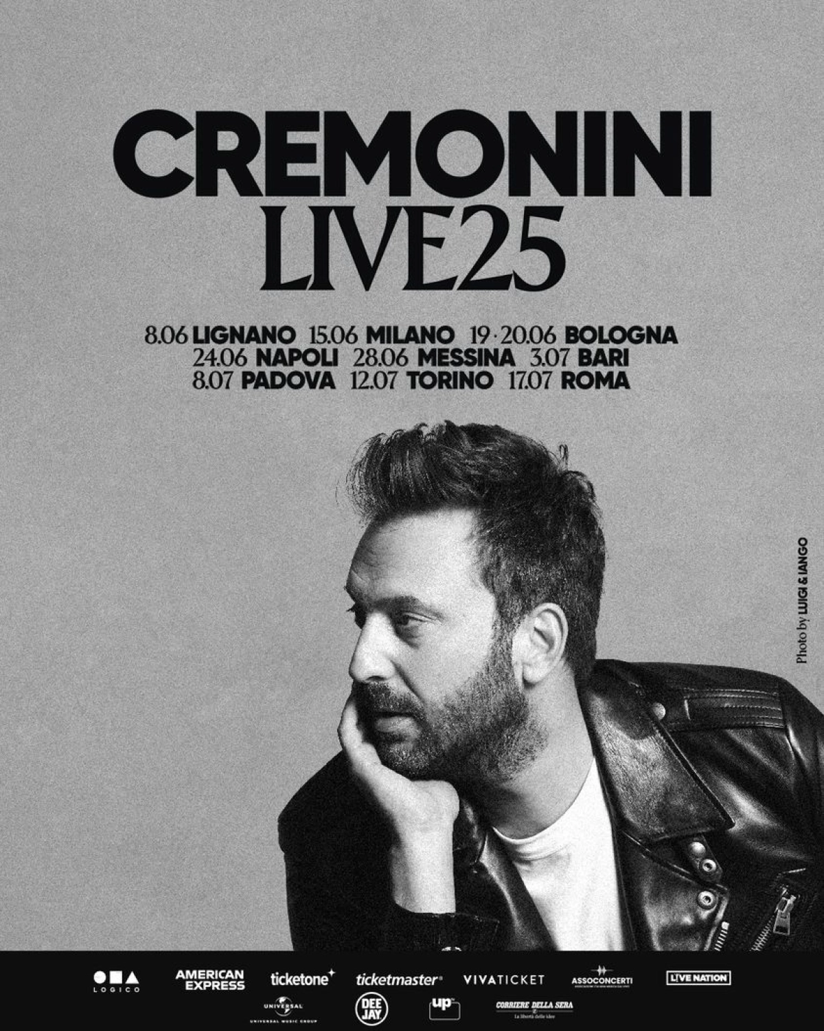 Billets Cesare Cremonini (Stadio Olimpico Roma - Rome)