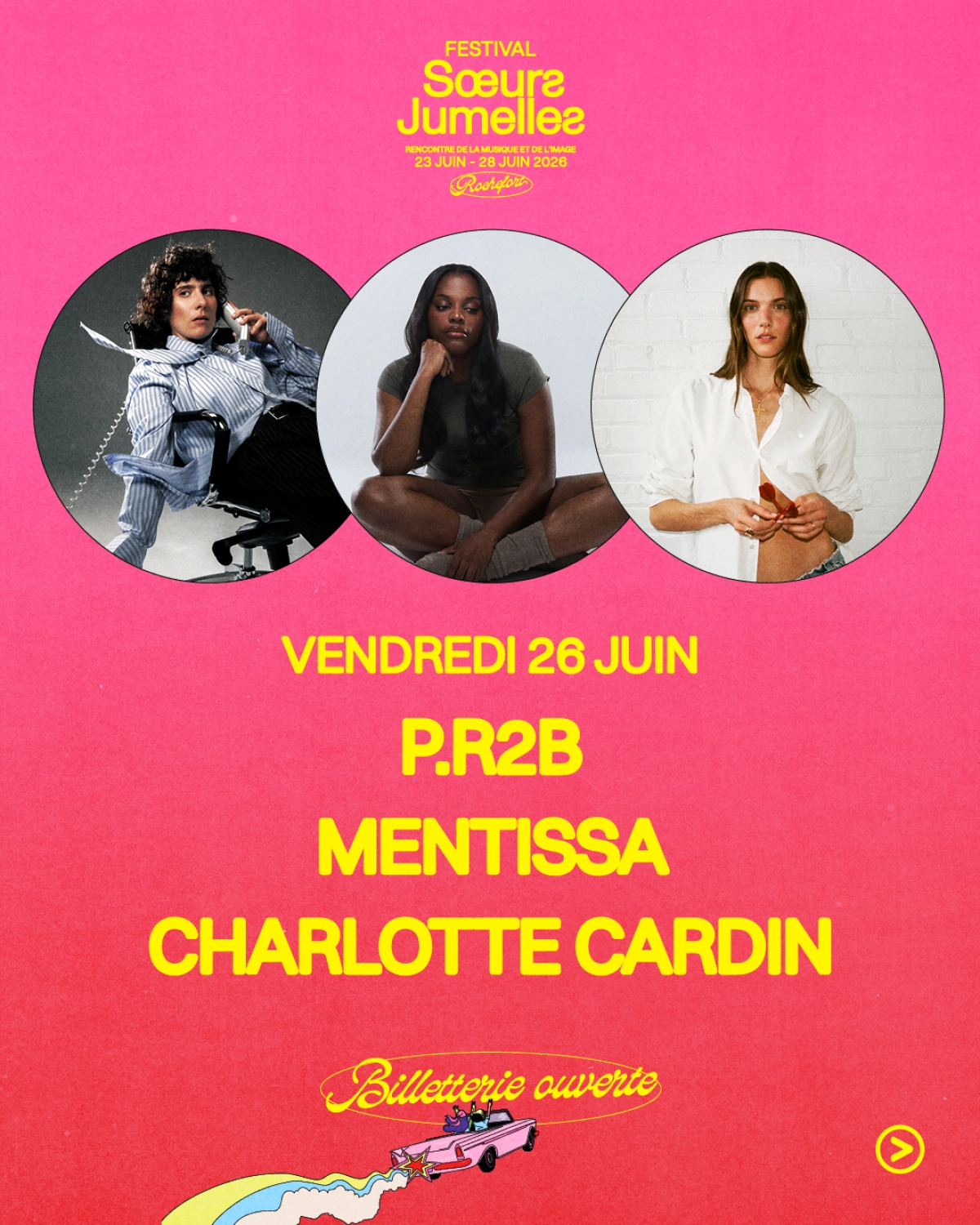 Billets Charlotte Cardin - Mentissa - P.r2b (La Corderie Royale - Rochefort)