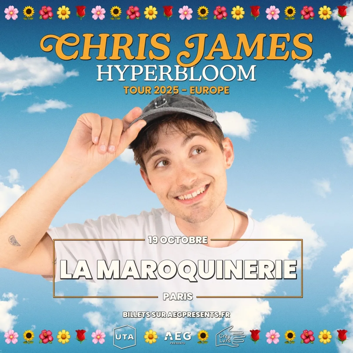 Billets Chris James (La Maroquinerie - Paris)