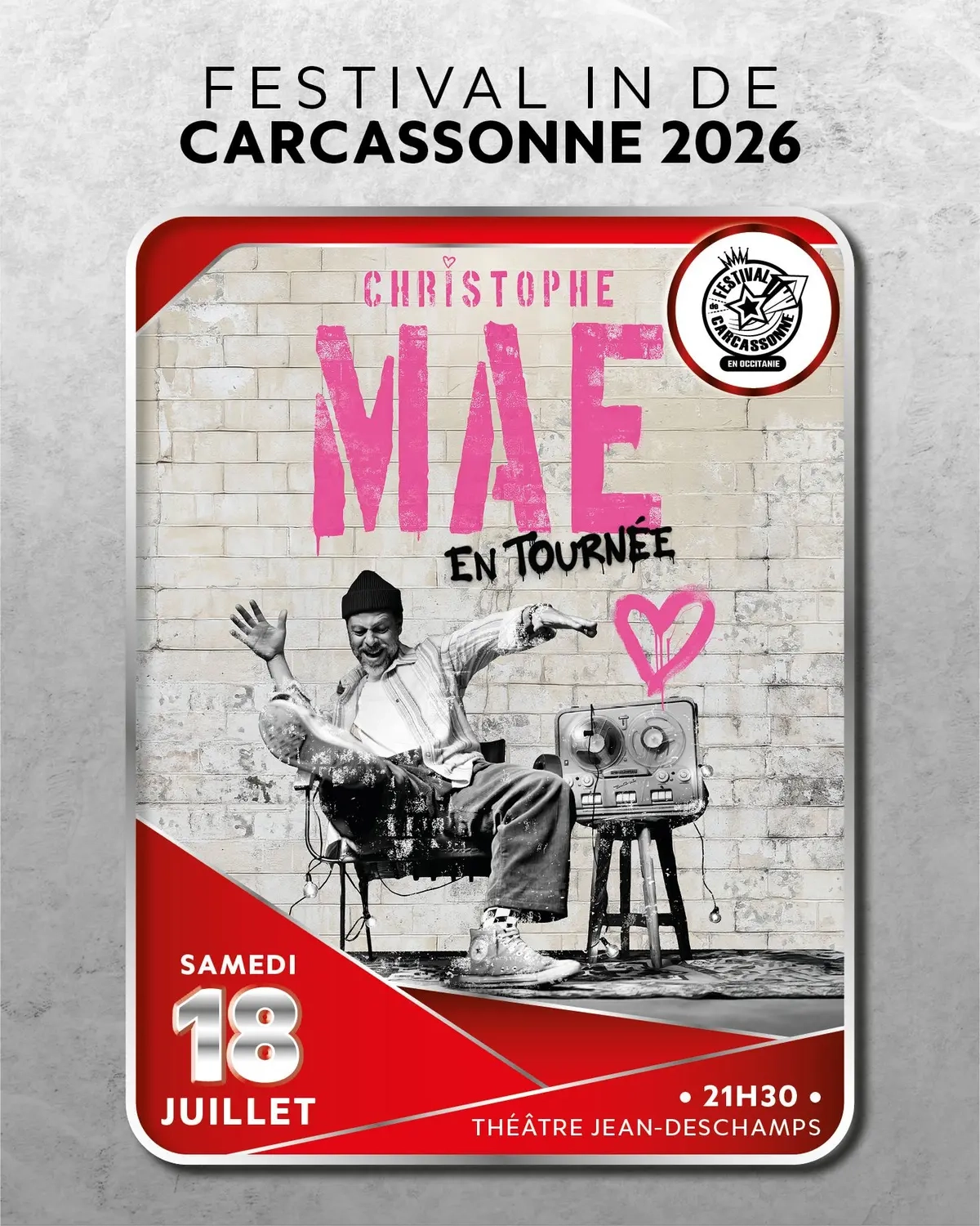Billets Christophe Mae (Theatre Jean Deschamps - Carcassonne)