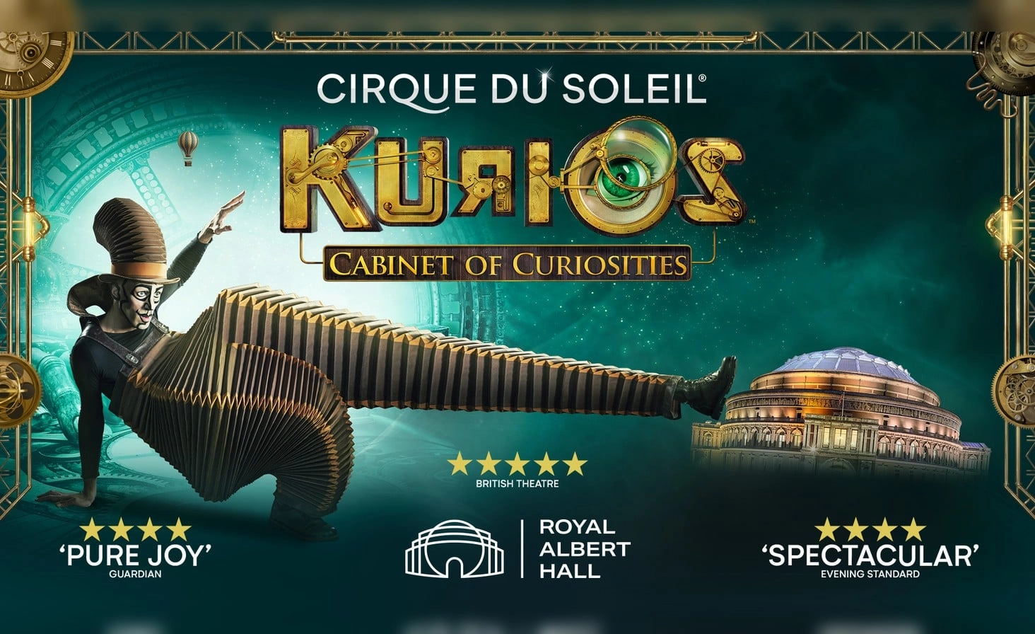 Billets Cirque Du Soleil Kurios (Royal Albert Hall - Londres)