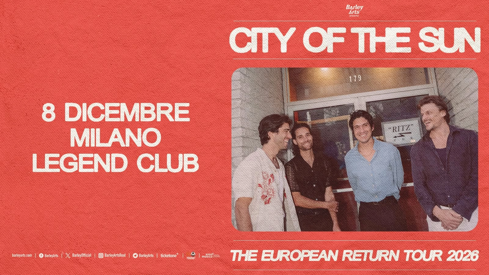 City Of The Sun at Legend Club Milano Tickets