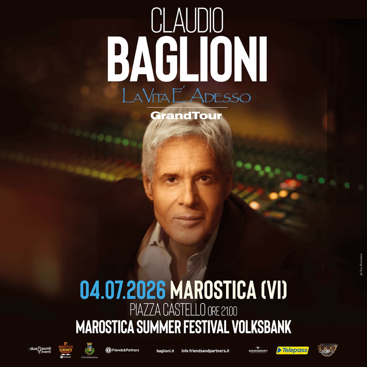 Billets Claudio Baglioni (Piazza Castello Marostica - Marostica)