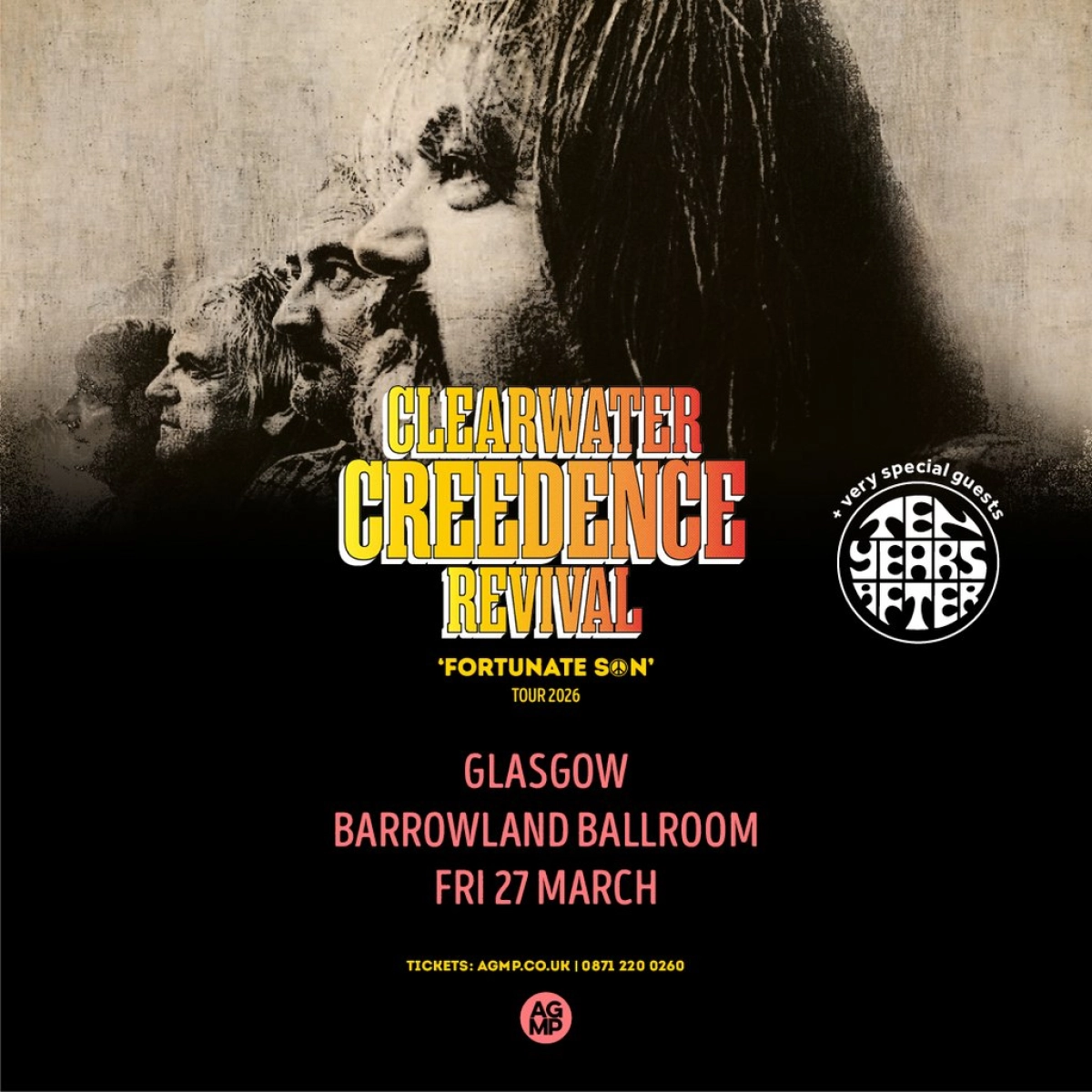 Billets Clearwater Creedence Revival - Ten Years After (Barrowland Ballroom - Glasgow)