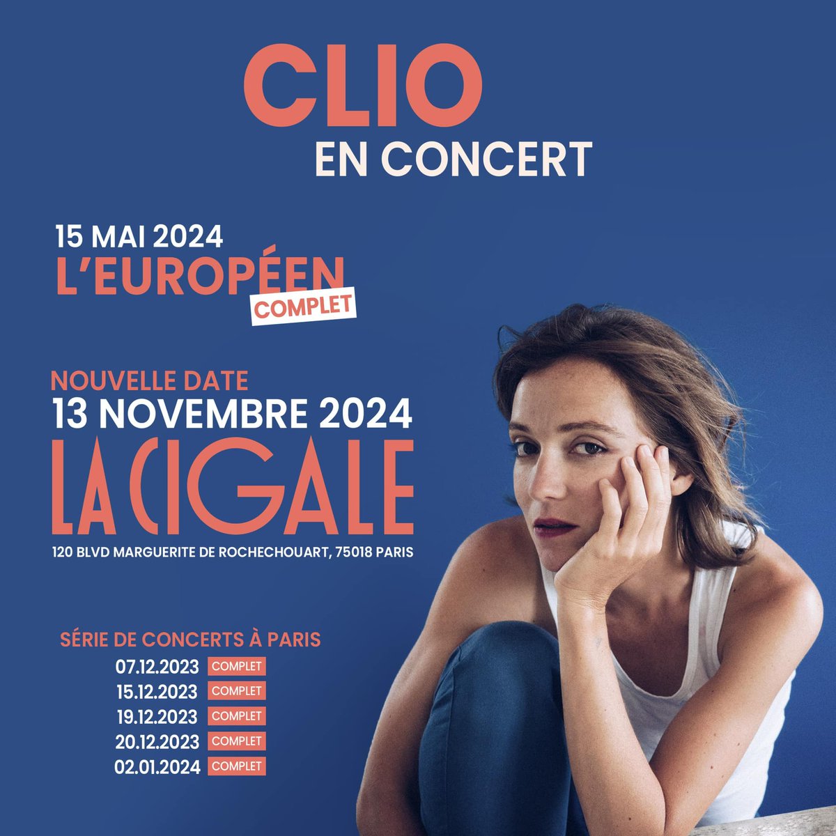 Clio in der La Cigale Tickets