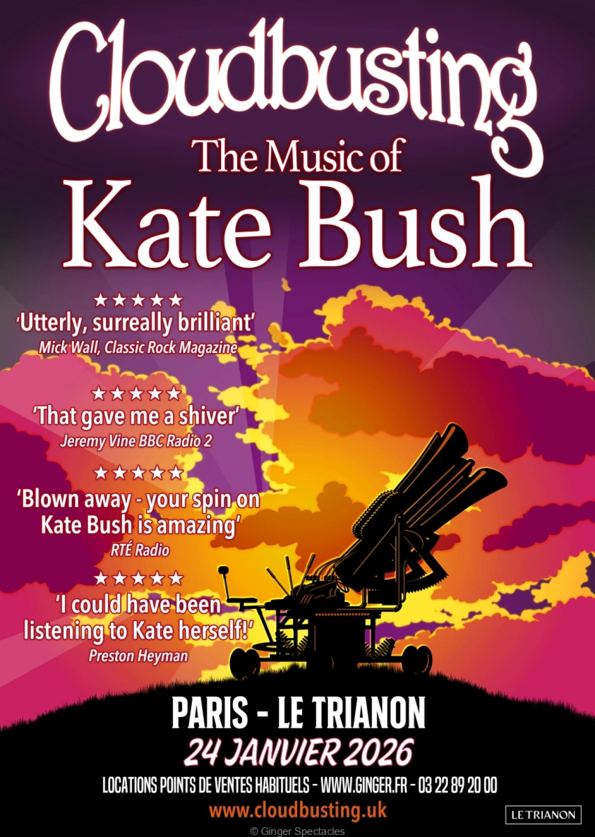 Billets Cloudbusting (Le Trianon - Paris)