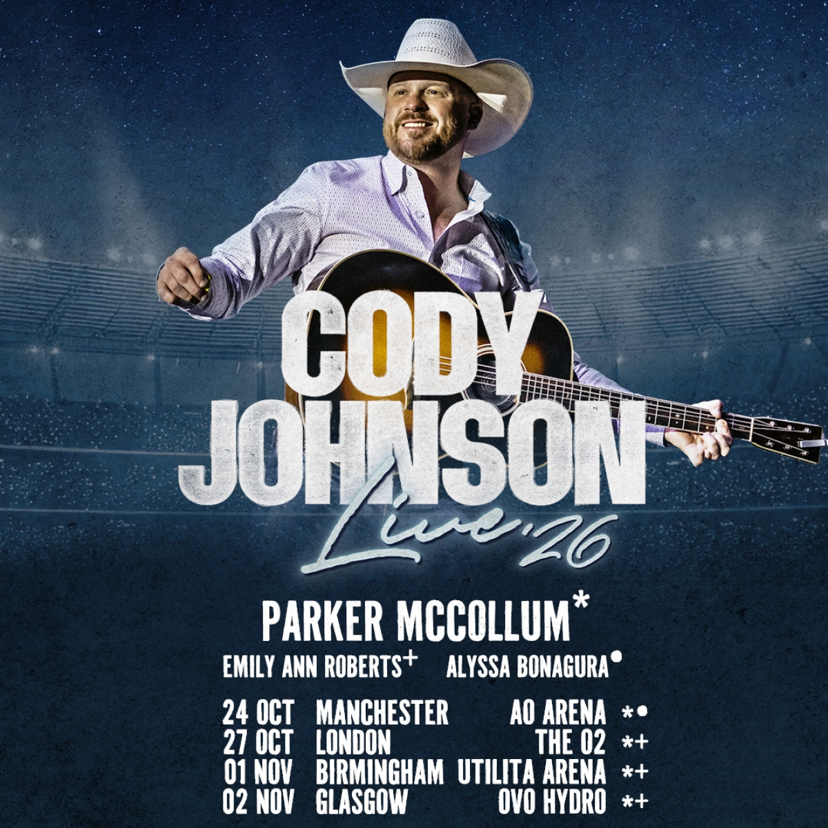 Cody Johnson al Ovo Hydro Tickets