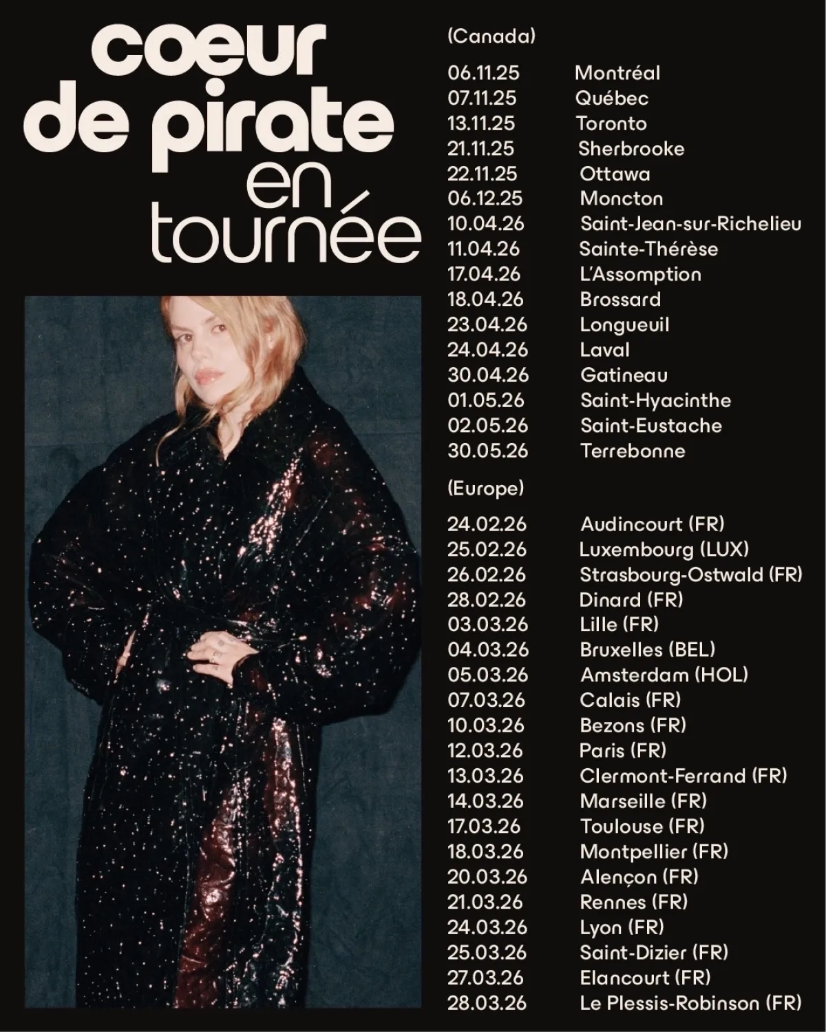 Billets Coeur de Pirate (Le Moloco - Audincourt)