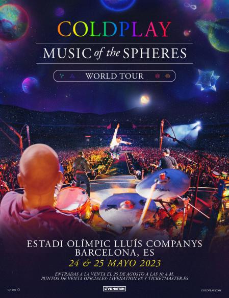 Billets Coldplay -  Music Of The Spheres World Tour (Estadi Olimpic Lluis Companys - Barcelone)