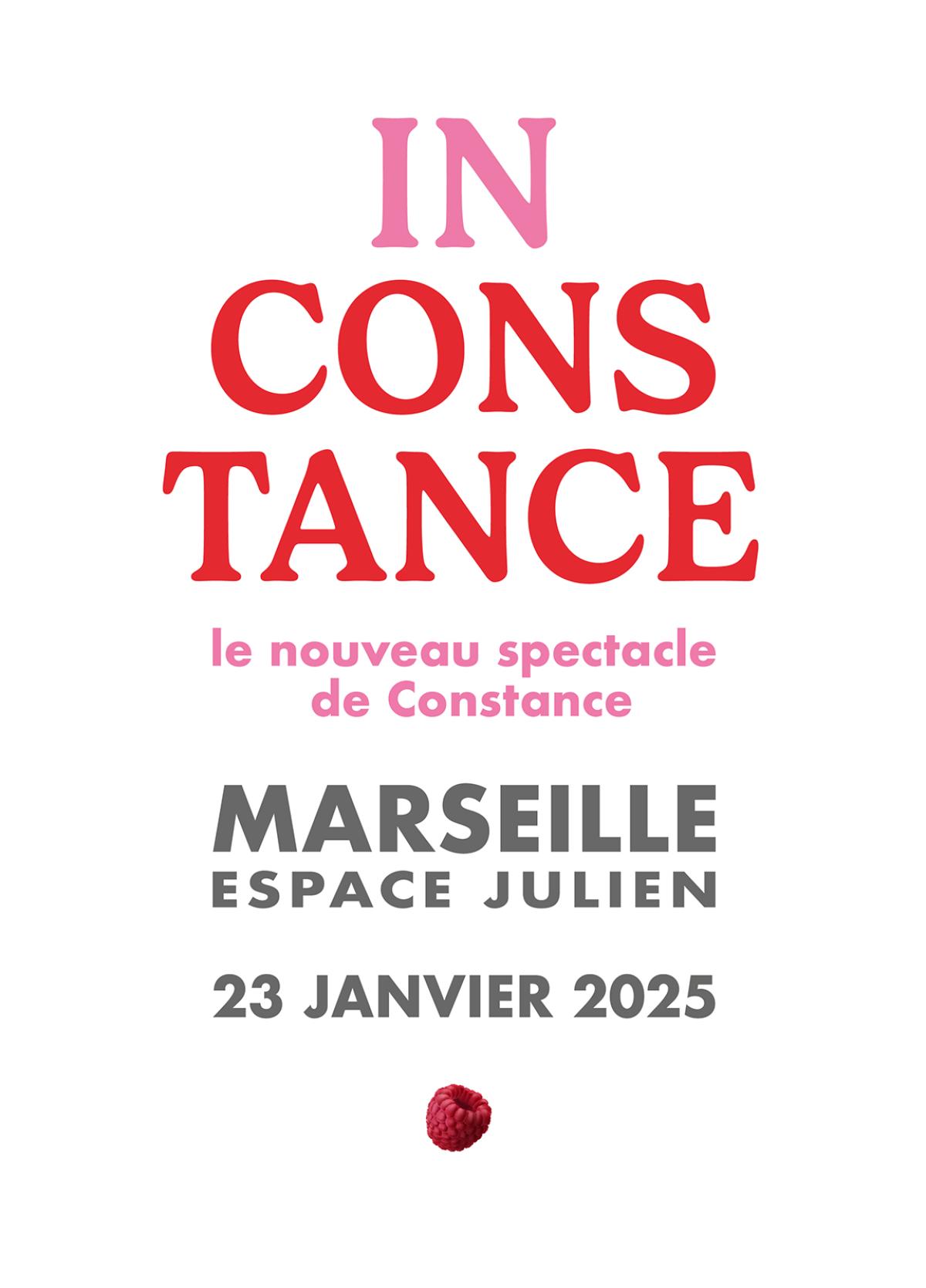 Constance - Inconstance en Espace Julien Tickets