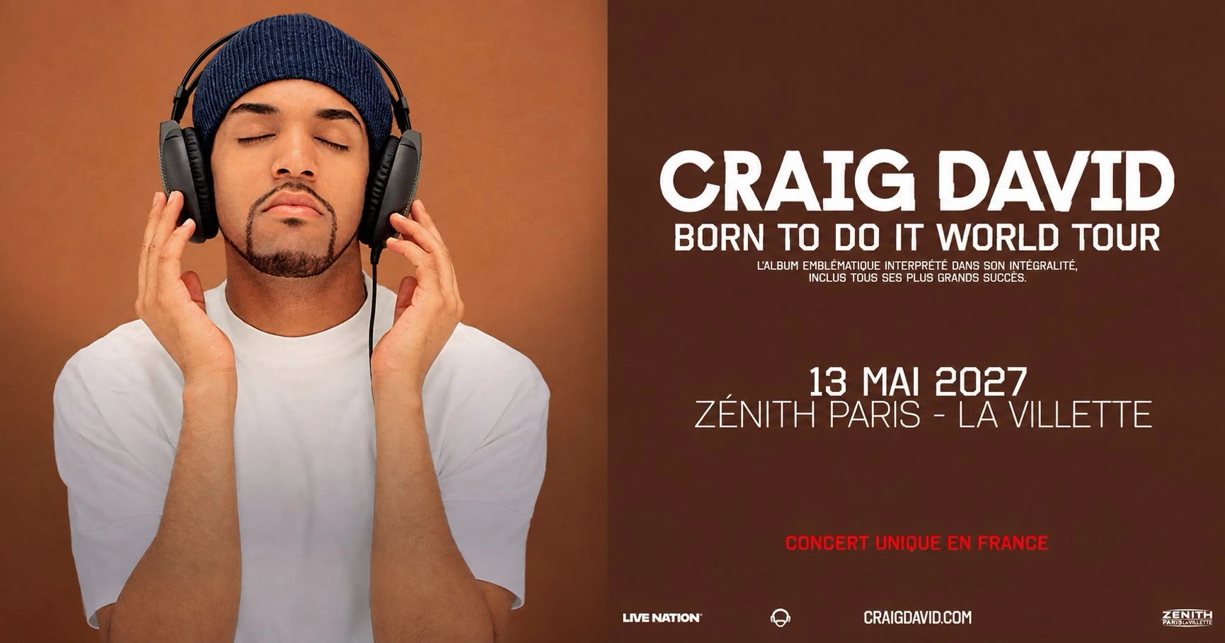 Billets Craig David (Zenith Paris - Paris)