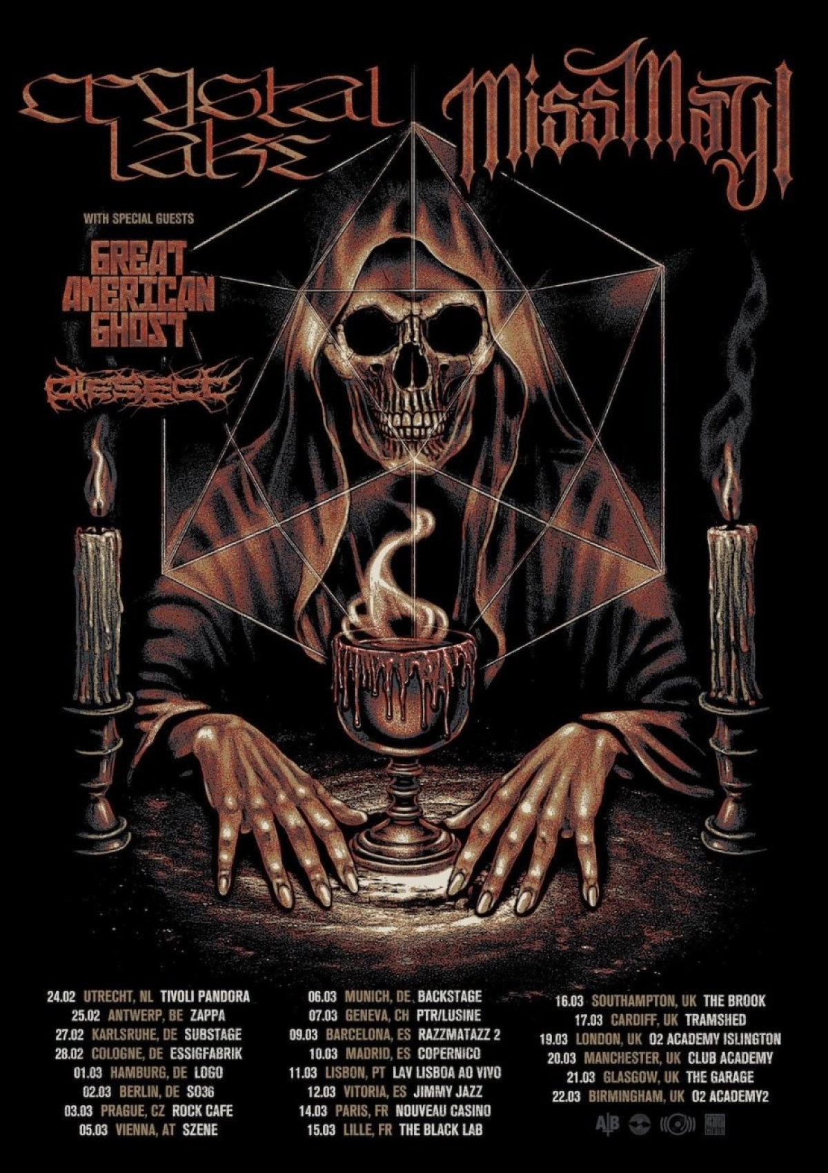 Crystal Lake - Miss May I al Nouveau Casino Tickets