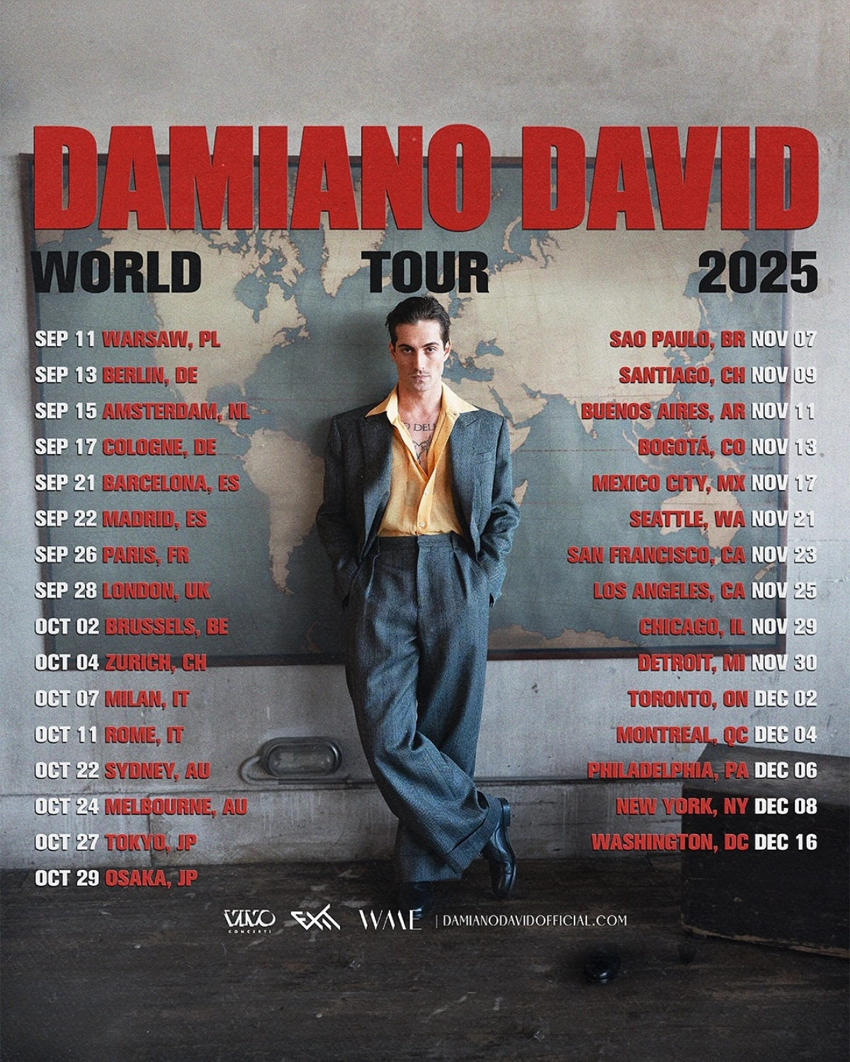 Billets Damiano David (Razzmatazz - Barcelone)