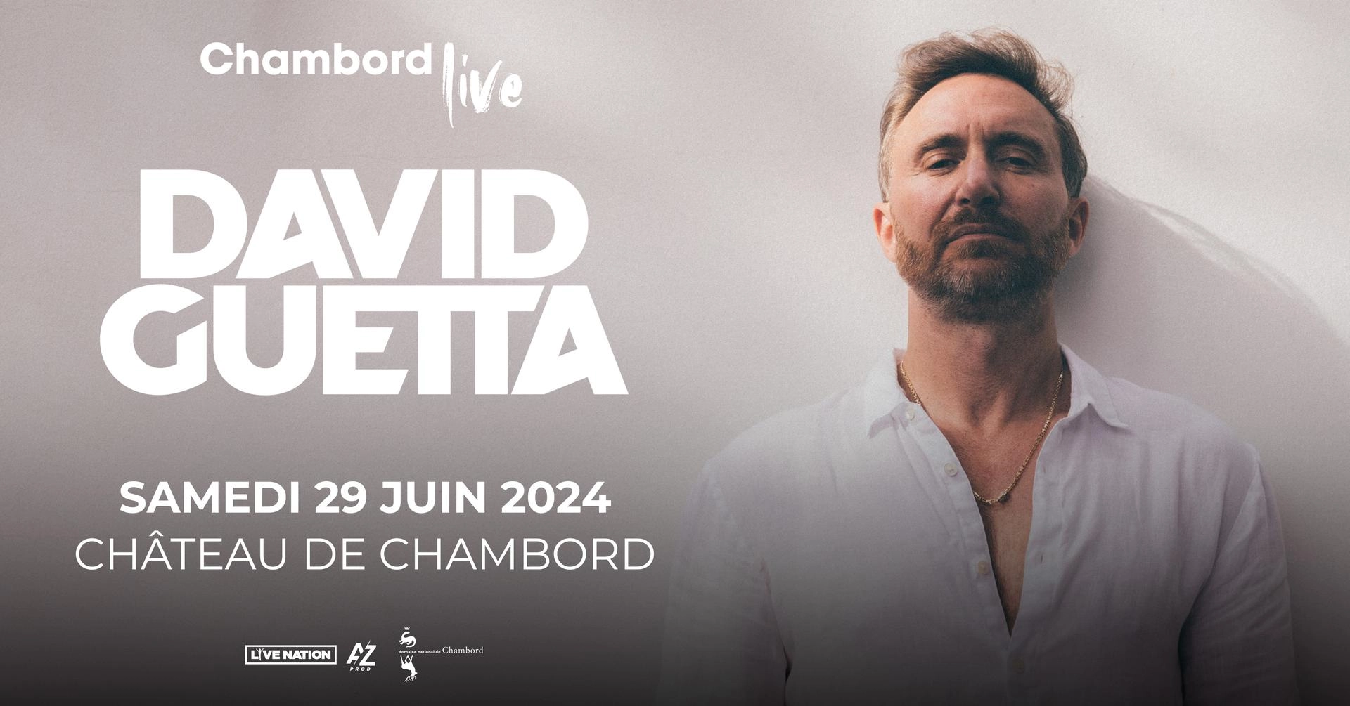 David Guetta - Chambord Live 2024 en Chateau de Chambord Tickets