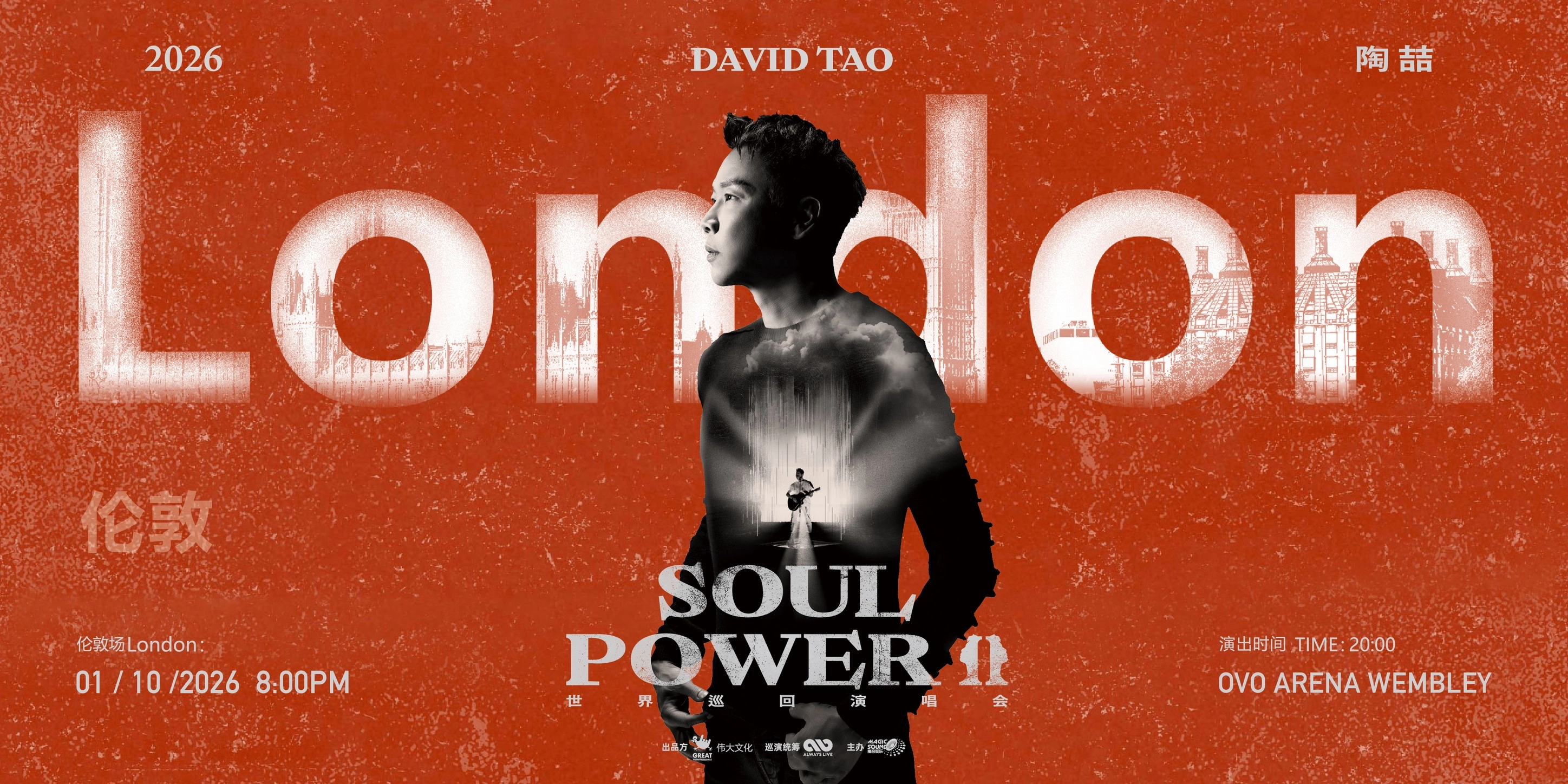 Billets David Tao (OVO Arena Wembley - Londres)