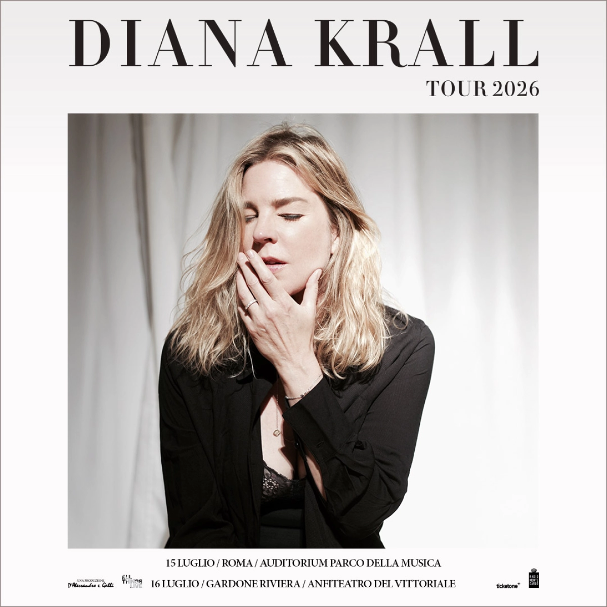 Diana Krall al Cavea Auditorium Parco della Musica Tickets