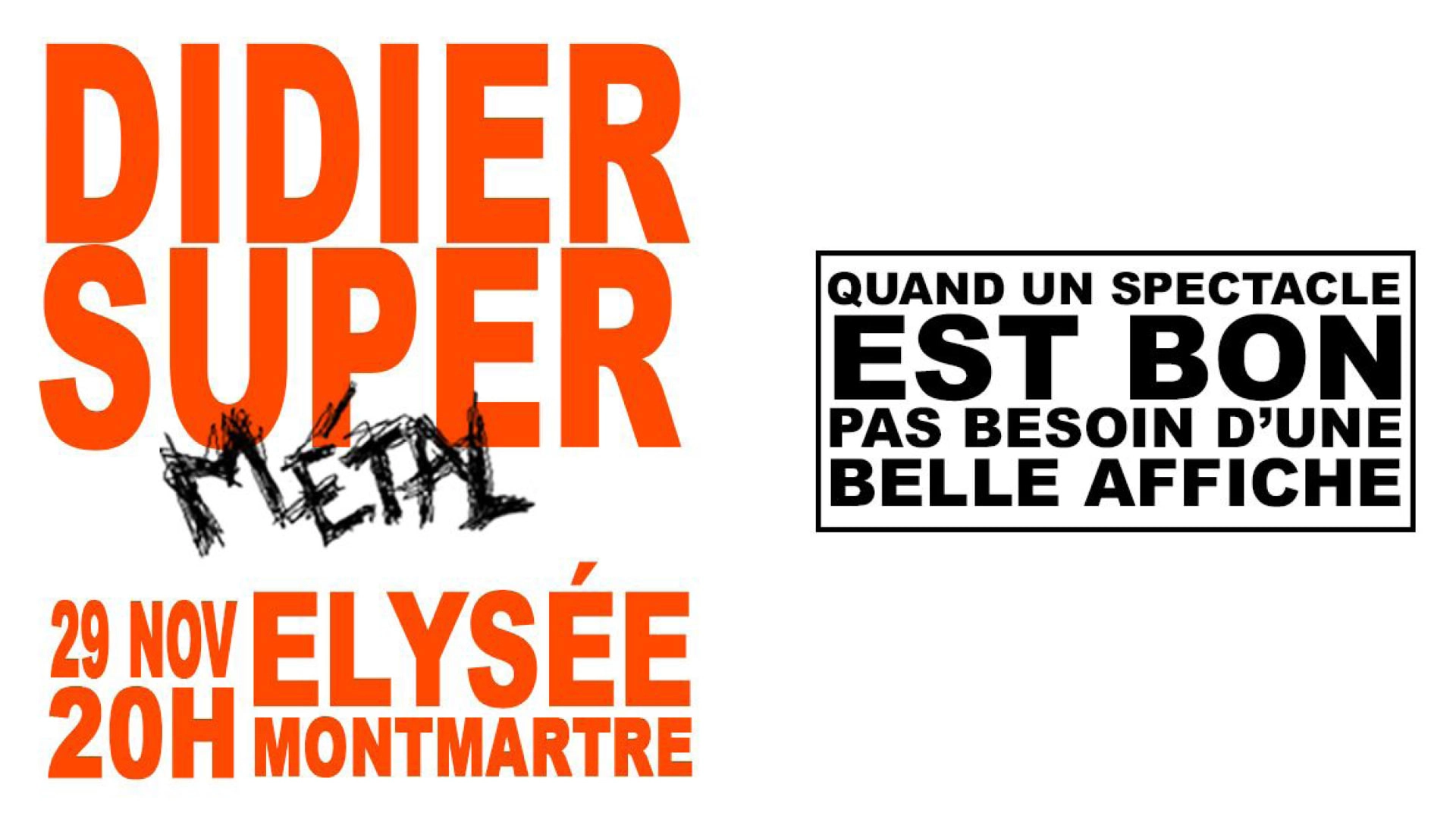 Billets Didier Super et Son Groupe Discount (Elysee Montmartre - Paris)