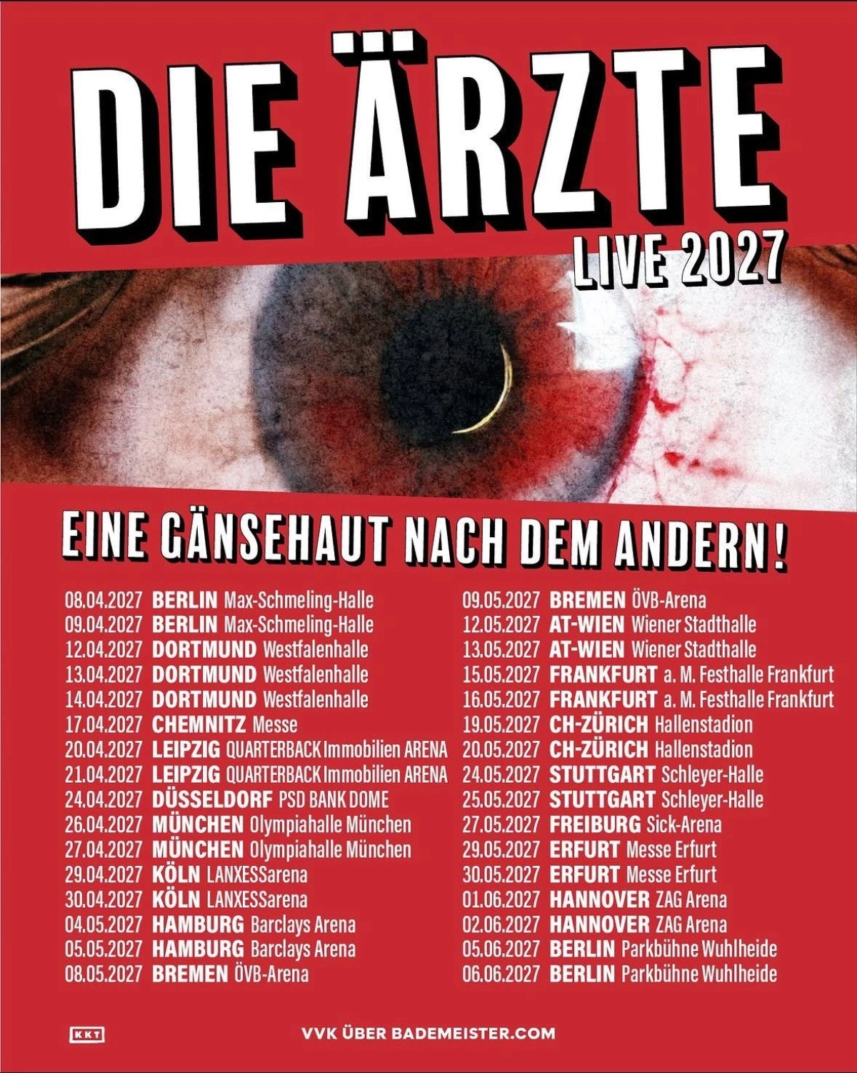 Die Ärzte in der Lanxess Arena Tickets