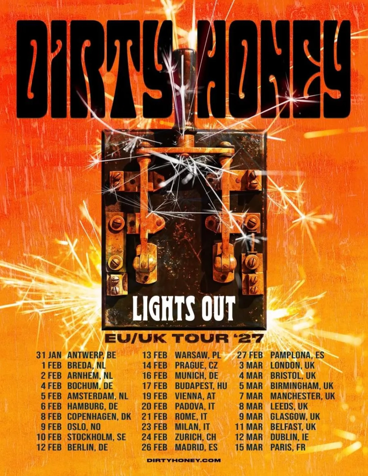 Dirty Honey at Uebel und Gefährlich Tickets