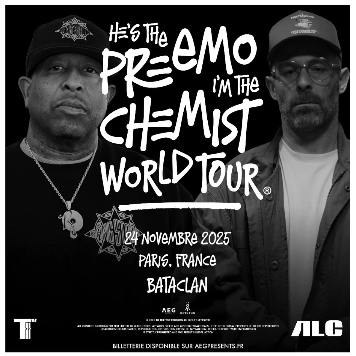 Billets Dj Premier X The Alchemist (Bataclan - Paris)