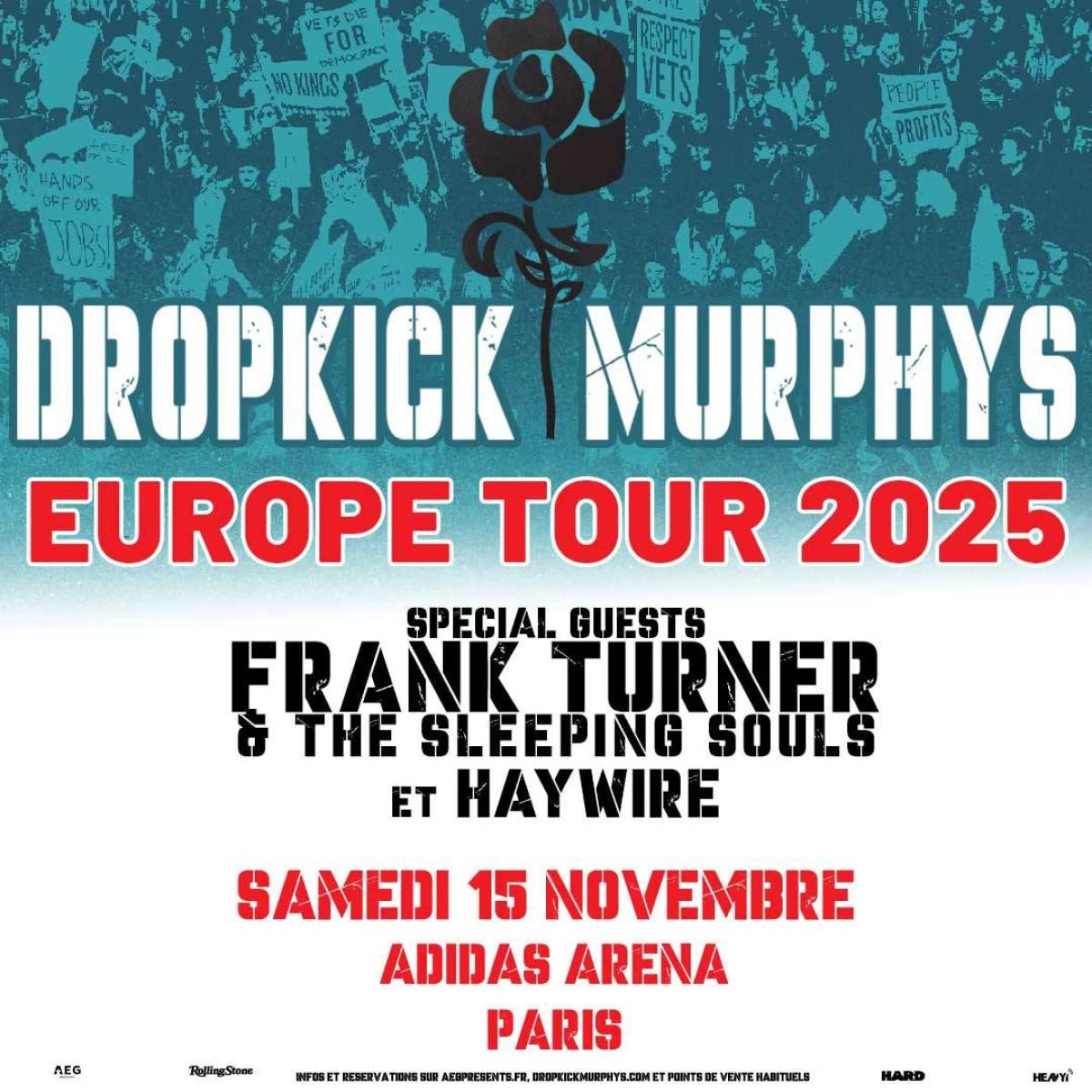 Billets Dropkick Murphys (Adidas Arena - Paris)