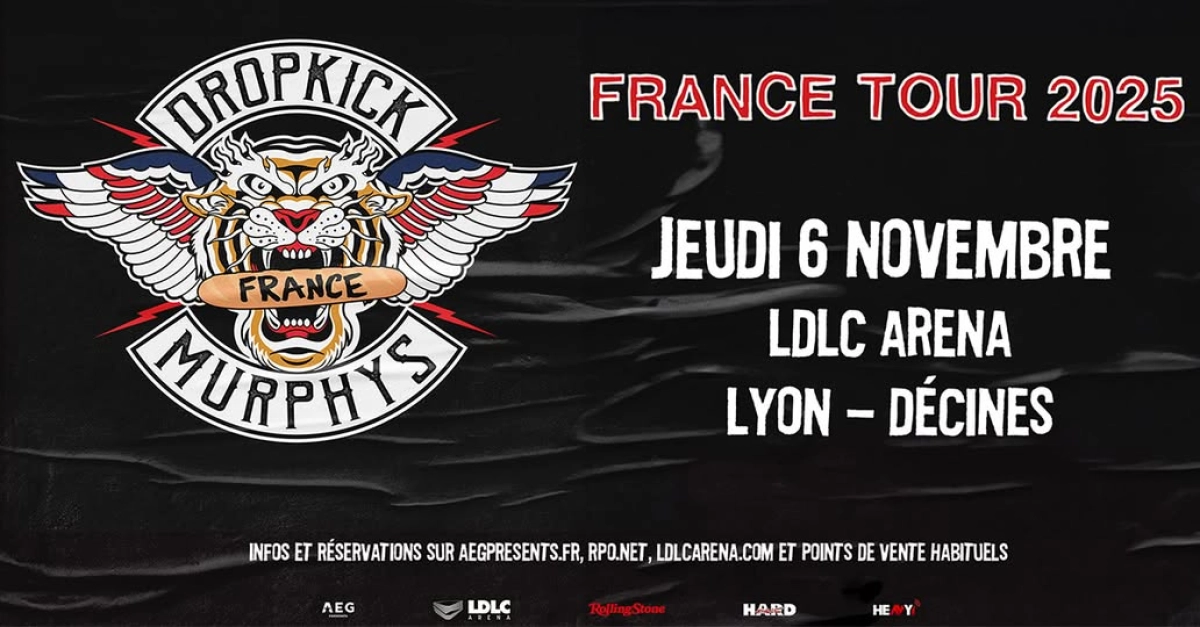 Dropkick Murphys al LDLC Arena Tickets