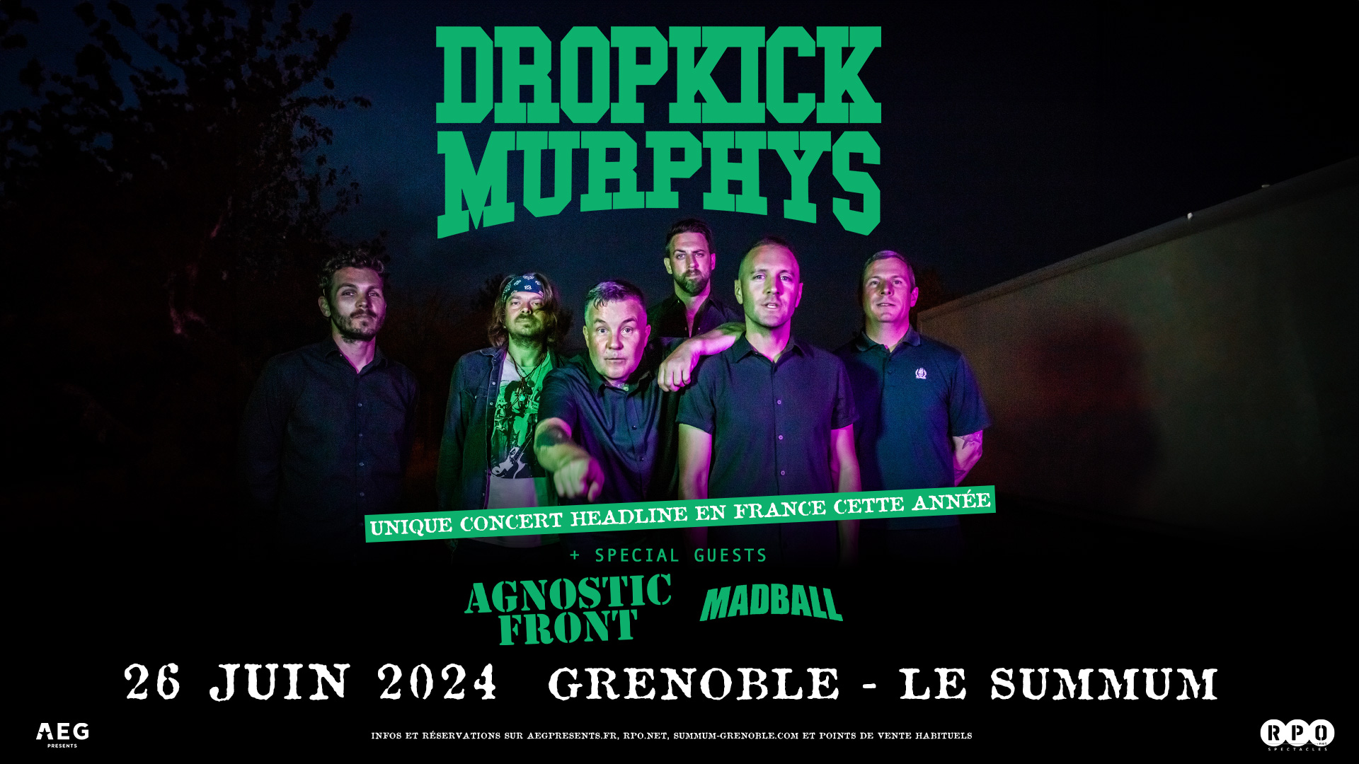 Billets Dropkick Murphys (Summum - Grenoble)