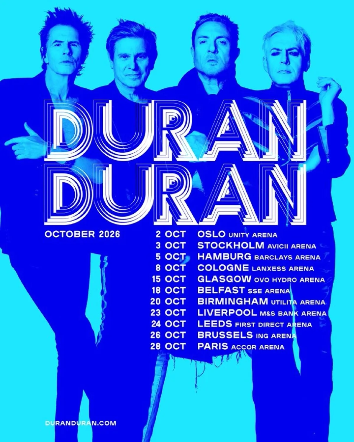 Billets Duran Duran (ING Arena - Bruxelles)