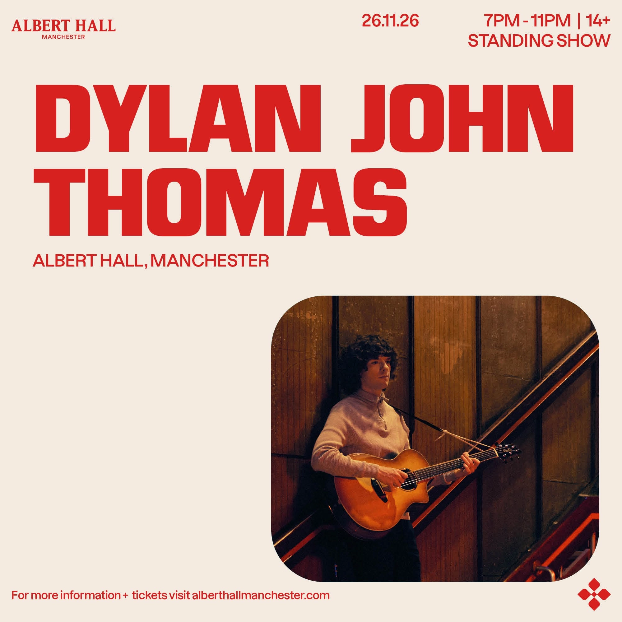 Dylan John Thomas at Albert Hall Manchester Tickets