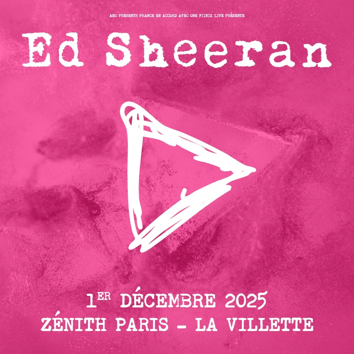 Billets Ed Sheeran (Zenith Paris - Paris)