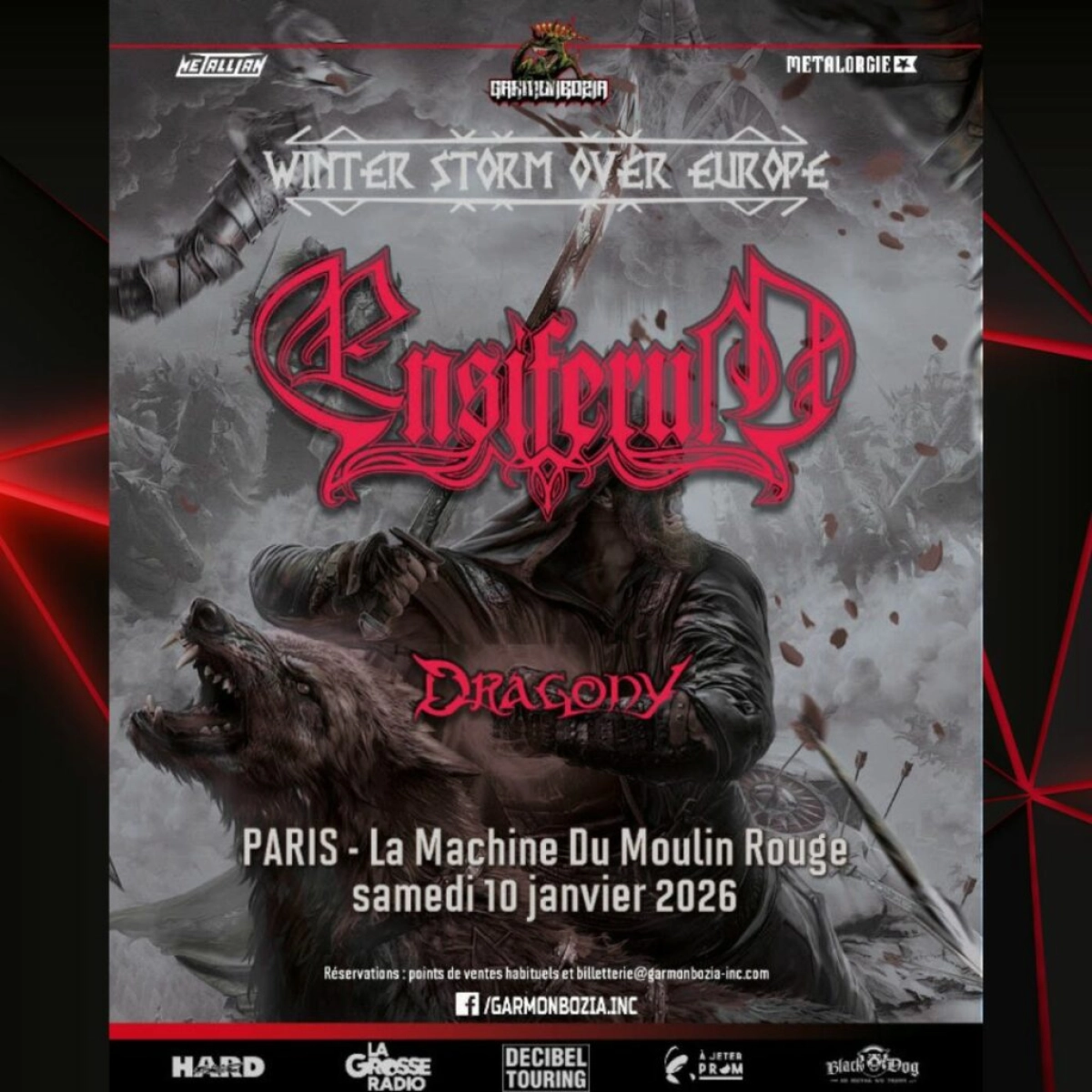 Billets Ensiferum (La Machine du Moulin Rouge - Paris)