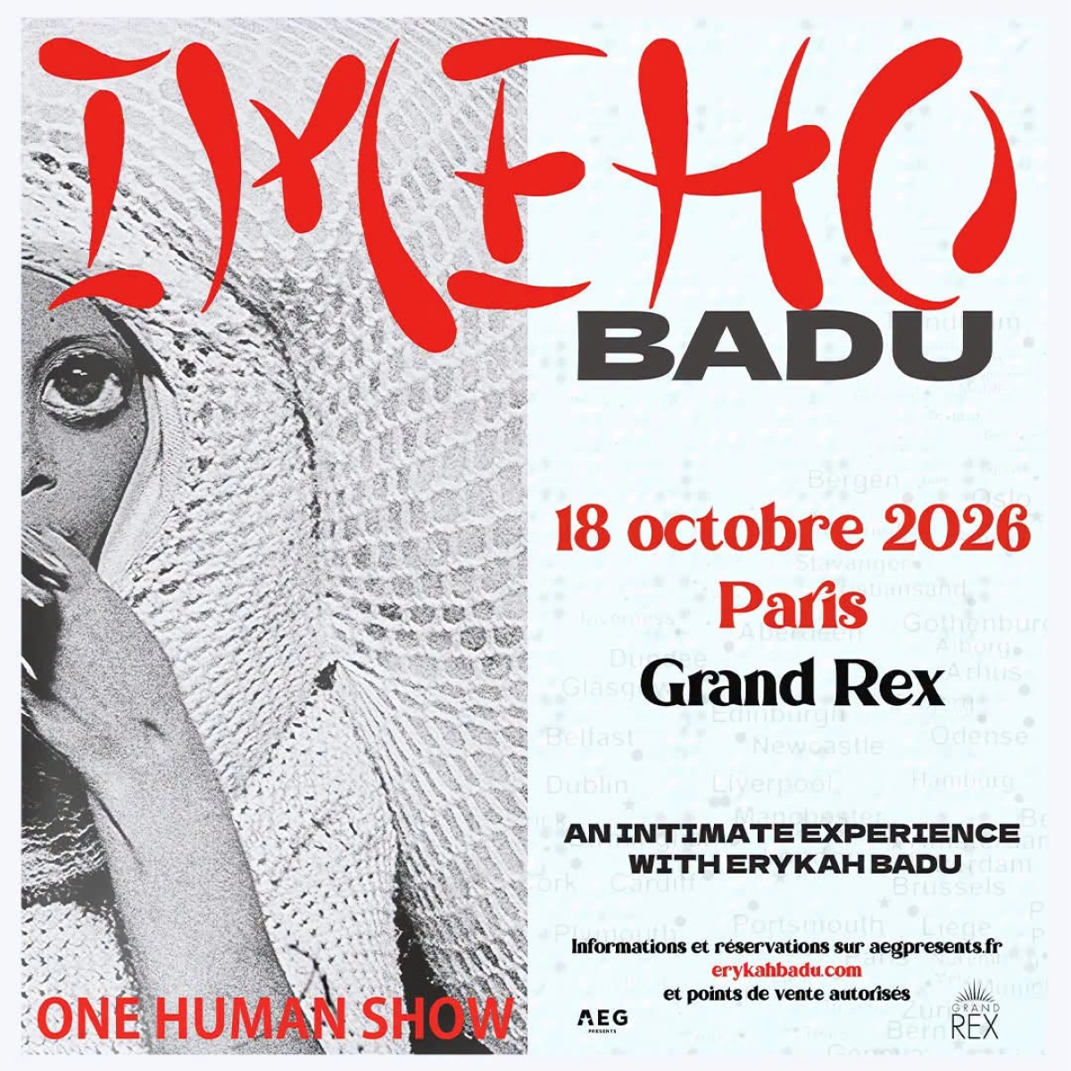 Erykah Badu at Le Grand Rex Tickets